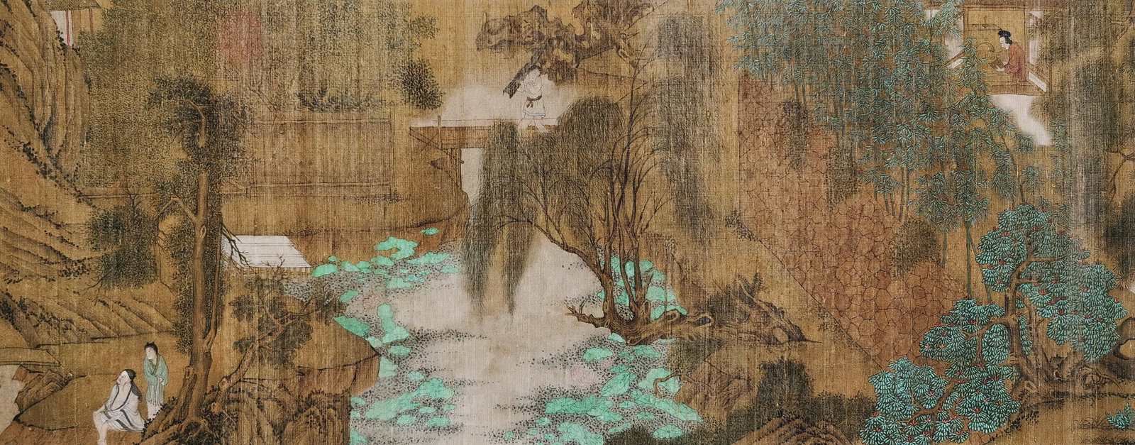 A Silk Handscroll of "Hermitage in the Hills" by Liu Songnian, Song Dynasty - 6