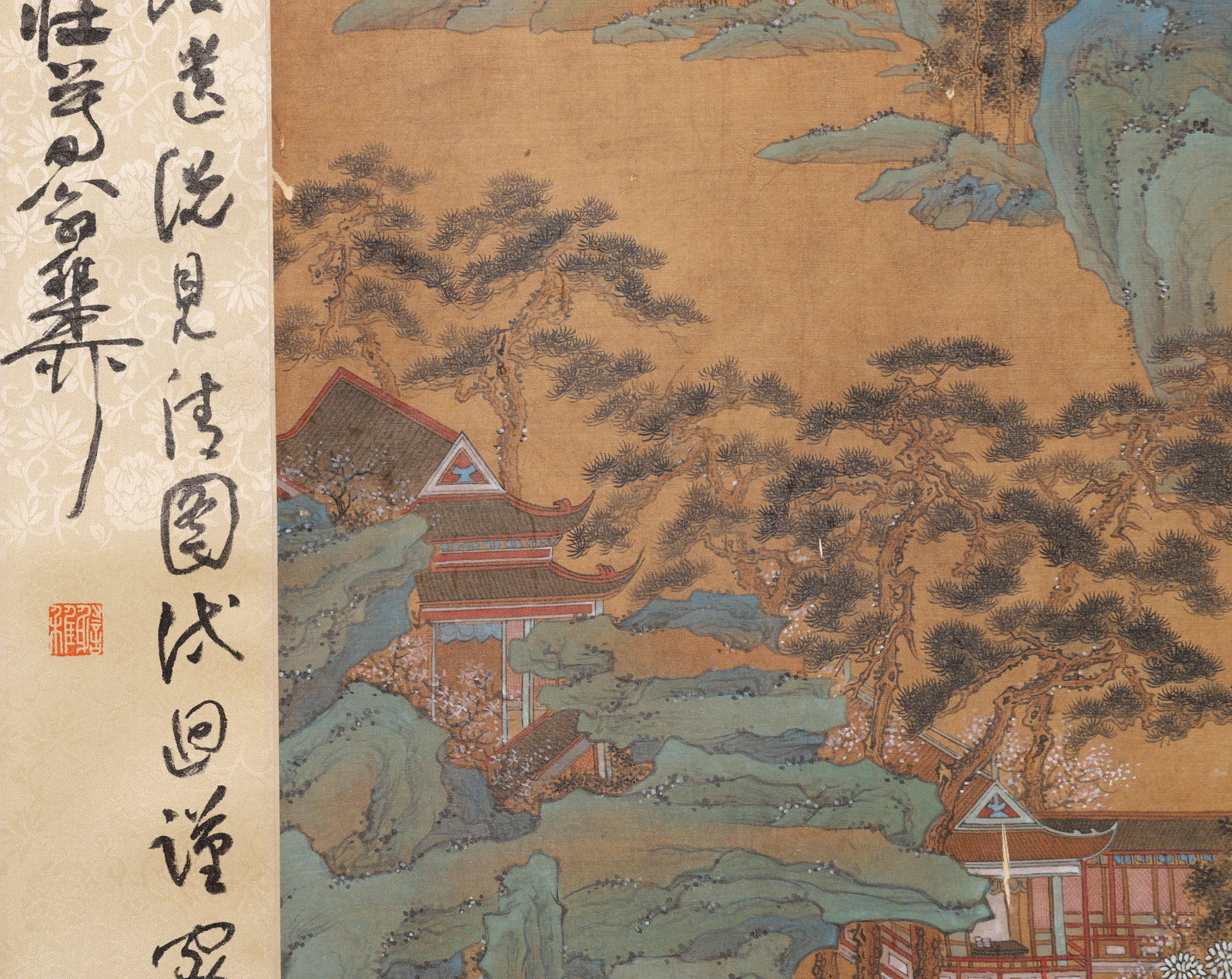 A Silk Color Green-and-Blue Landscape Painting Signed Zhang Daqian, Modern Era - 6