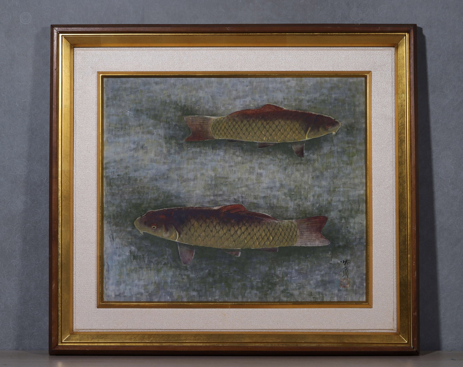 SAKIIZUMI,19 CENTURY,ATTRIBUTED TO, ROCK COLOR PAINTING,Silk scroll (1 of 8)