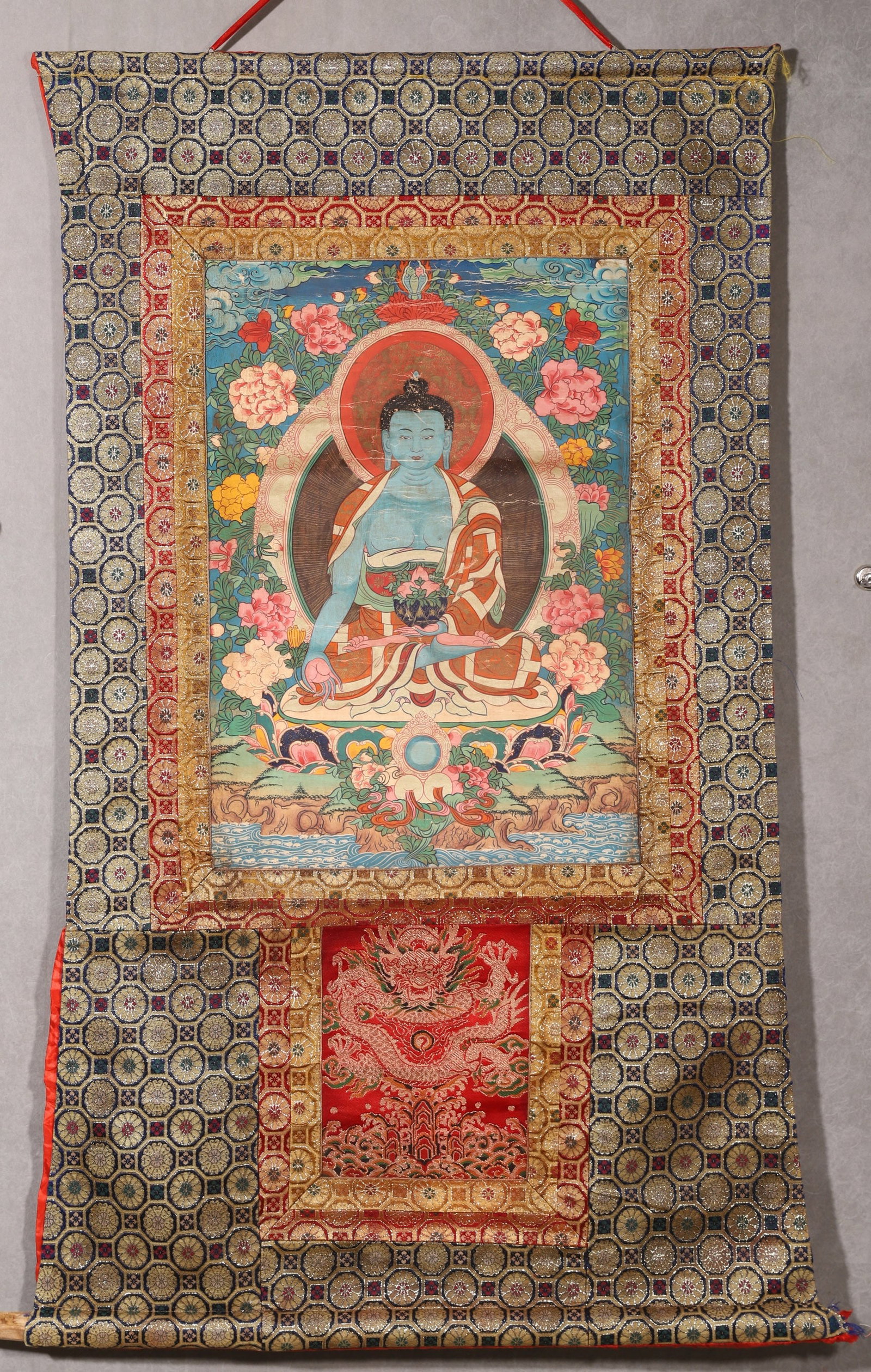 A Medicine Buddha Thangka, Qing Dynasty (1 of 7)