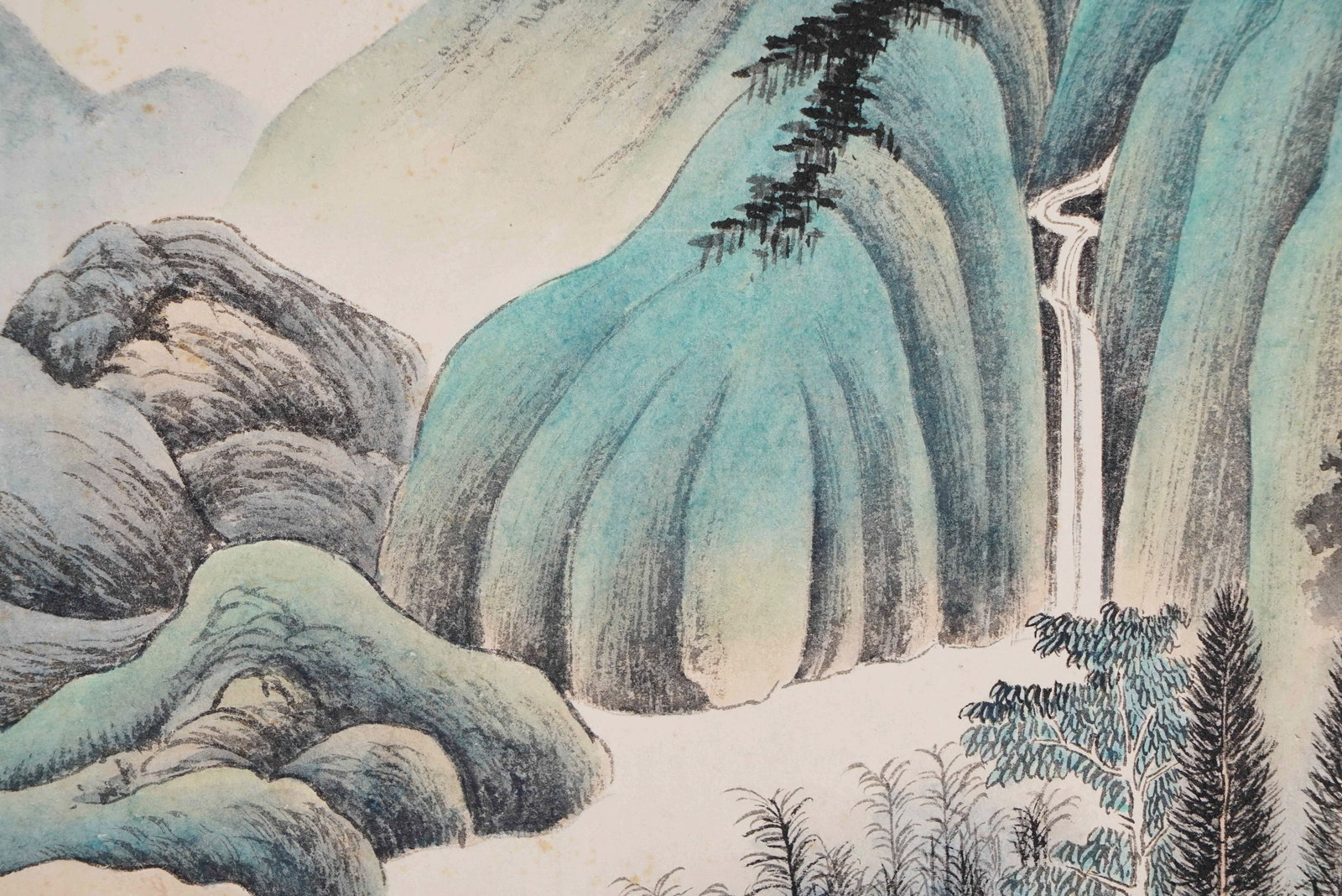 Zhang Daqian (1899-1983) Preparing Tea, framed ink and color on paper, dated 1943 - 5
