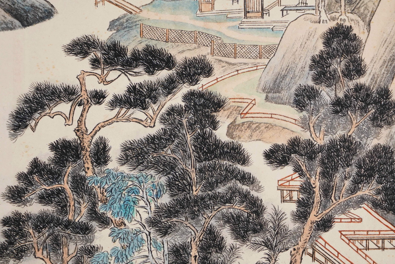Zhang Daqian (1899-1983) Preparing Tea, framed ink and color on paper, dated 1943 - 6