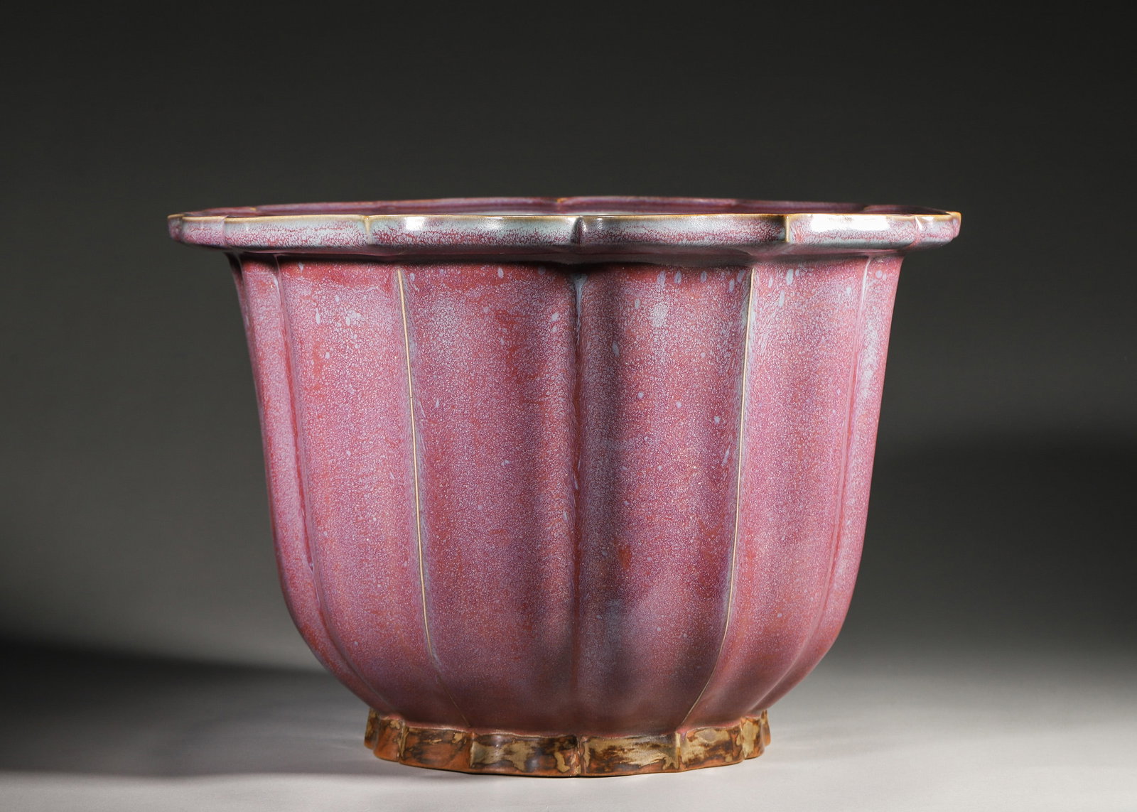 A Jun Ware Rose-Purple Glazed Lobed Flower Pot (Song Dynasty) (1 of 7)