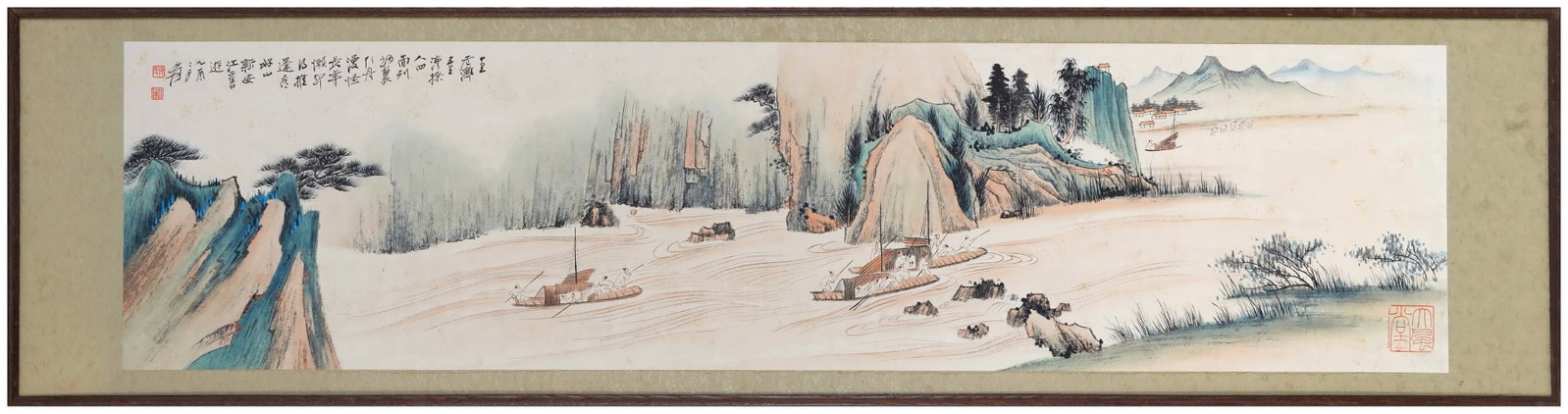 Ten Li Morning Sails, Landscape by Zhang Daqian, 1945, Framed (1 of 13)