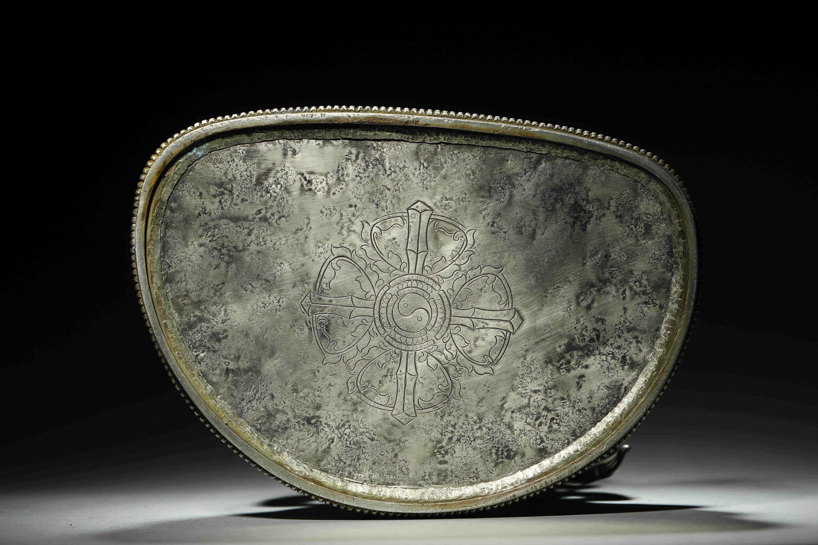 A Silver Gem-Inlaid Statue of Vajrasattva Consort, Qing Dynasty - 12