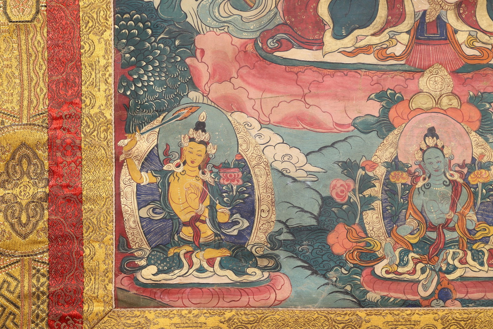 A Four-armed Avalokiteshvara Thangka - Qing Dynasty - 9