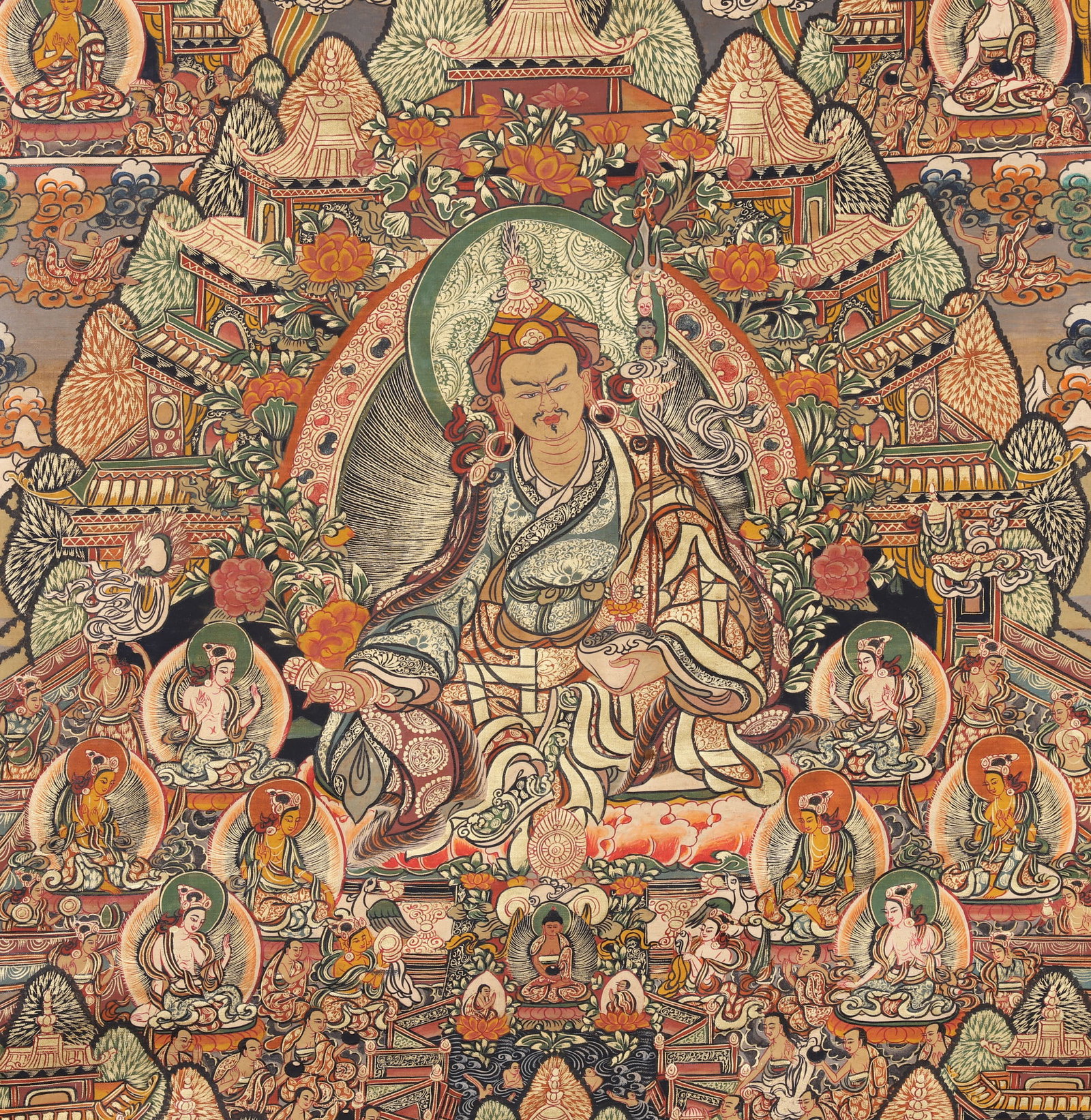 A Padmasambhava Thangka - Qing Dynasty - 2