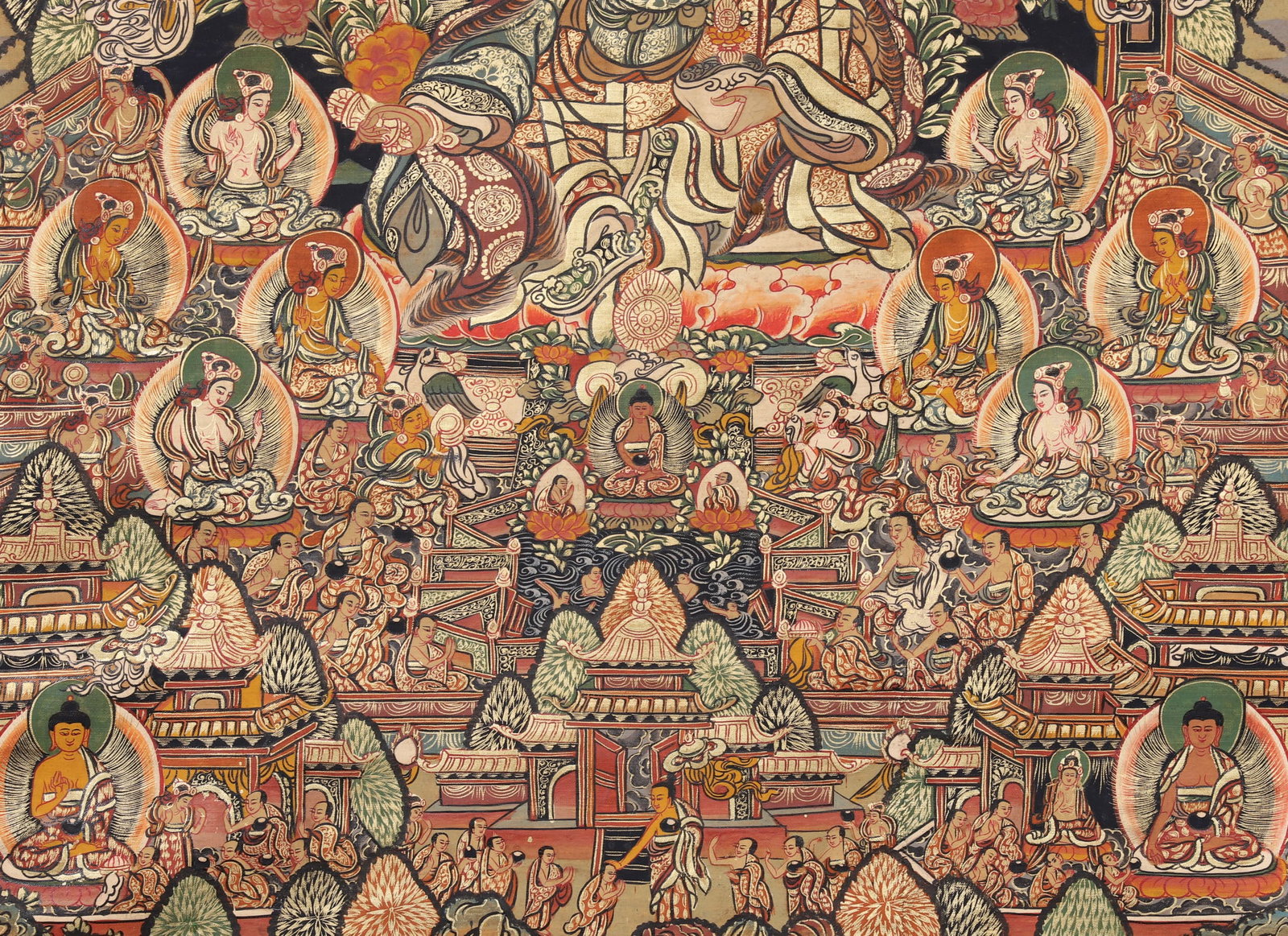 A Padmasambhava Thangka - Qing Dynasty - 3