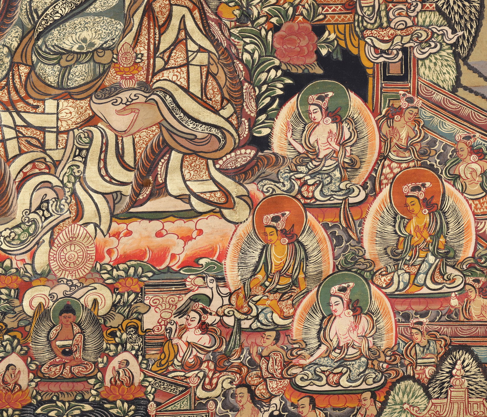 A Padmasambhava Thangka - Qing Dynasty - 7