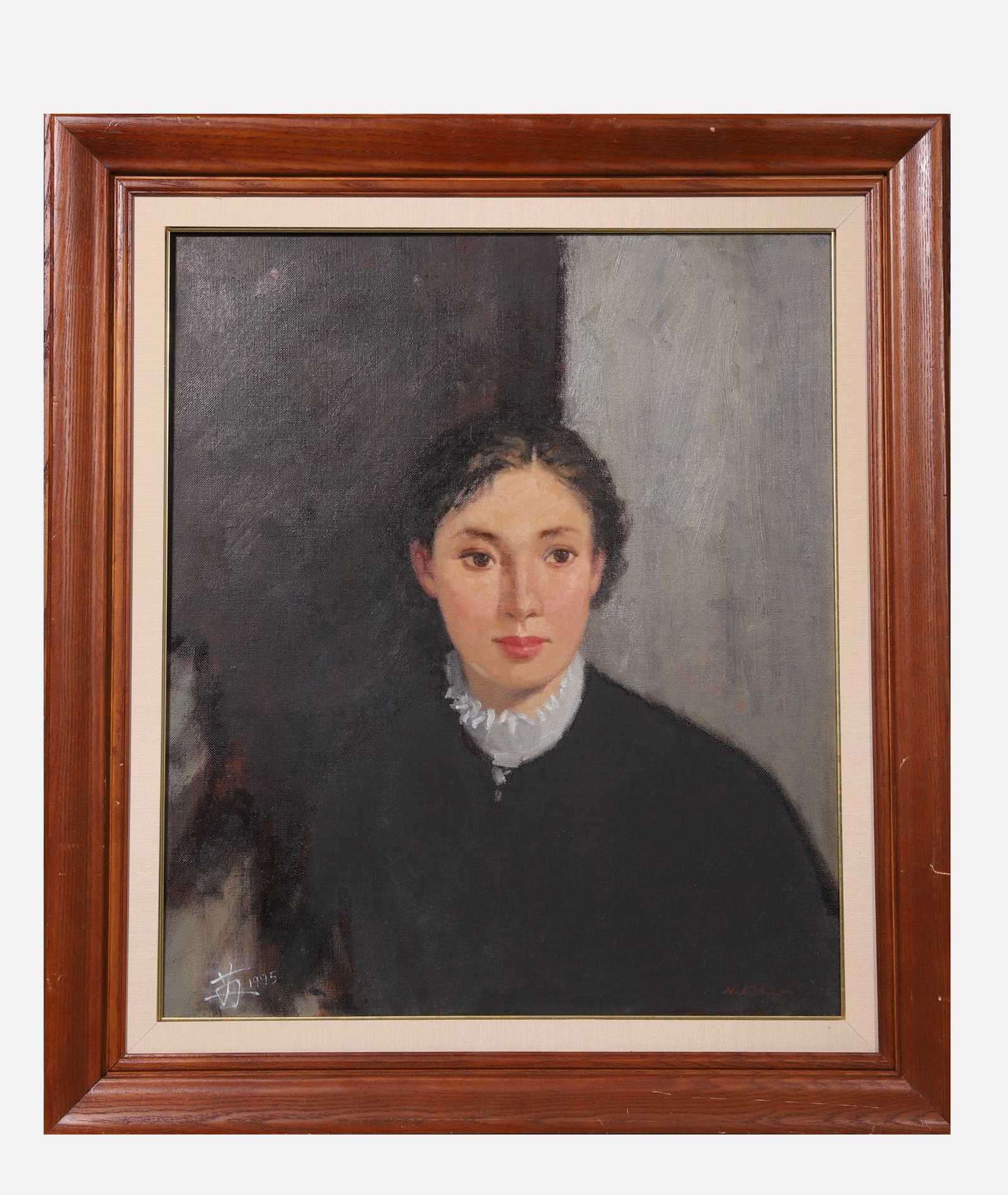 Su Tianci 1922—1946,China,OIL ON CANVAS: With frame: length 69cm(27.17in), width 61cm(24.02in),Painting core: length 52cm(20.47in), width 45cm(17.72in)