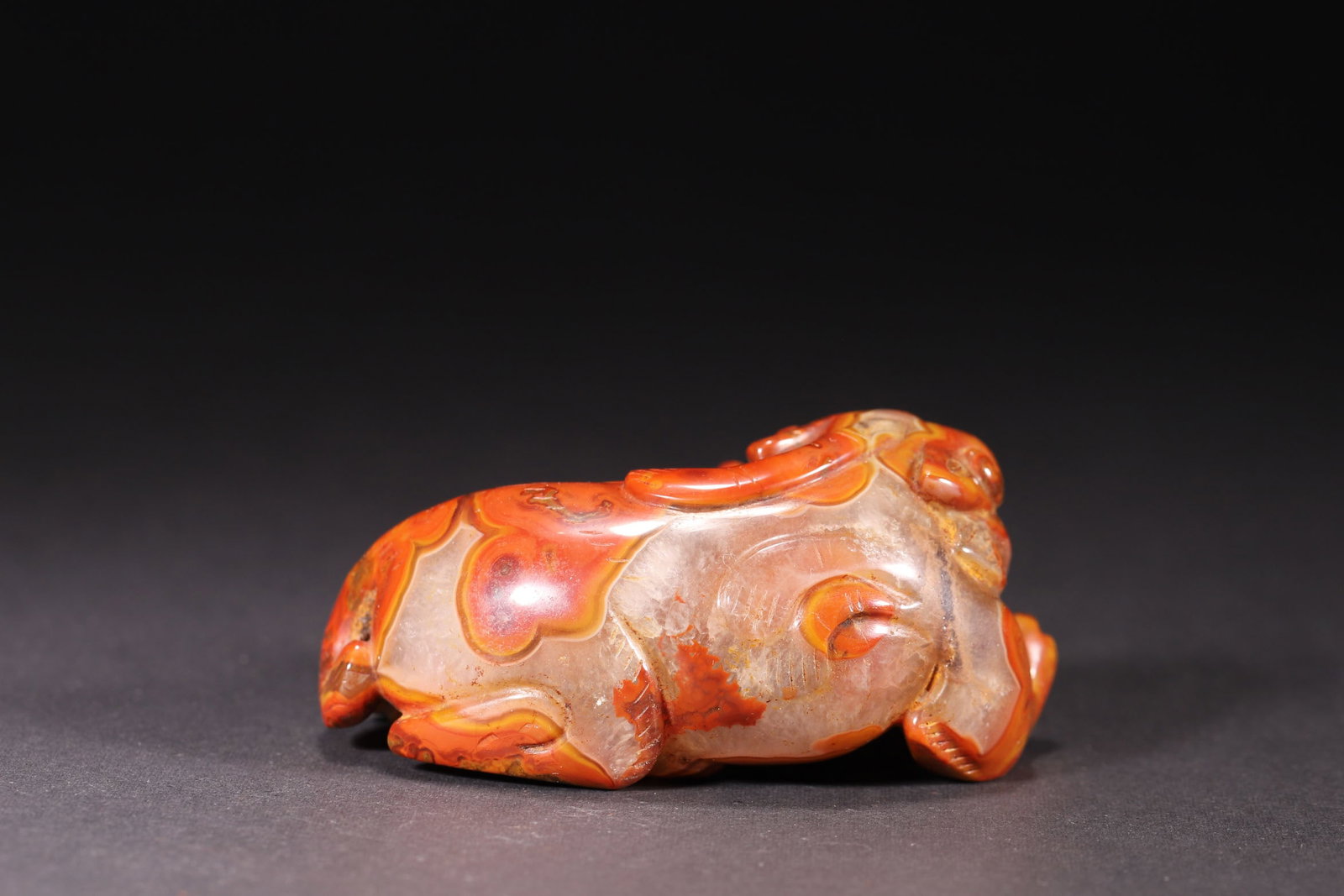 A Red Agate Pixiu Ornament (Han Dynasty) - 5
