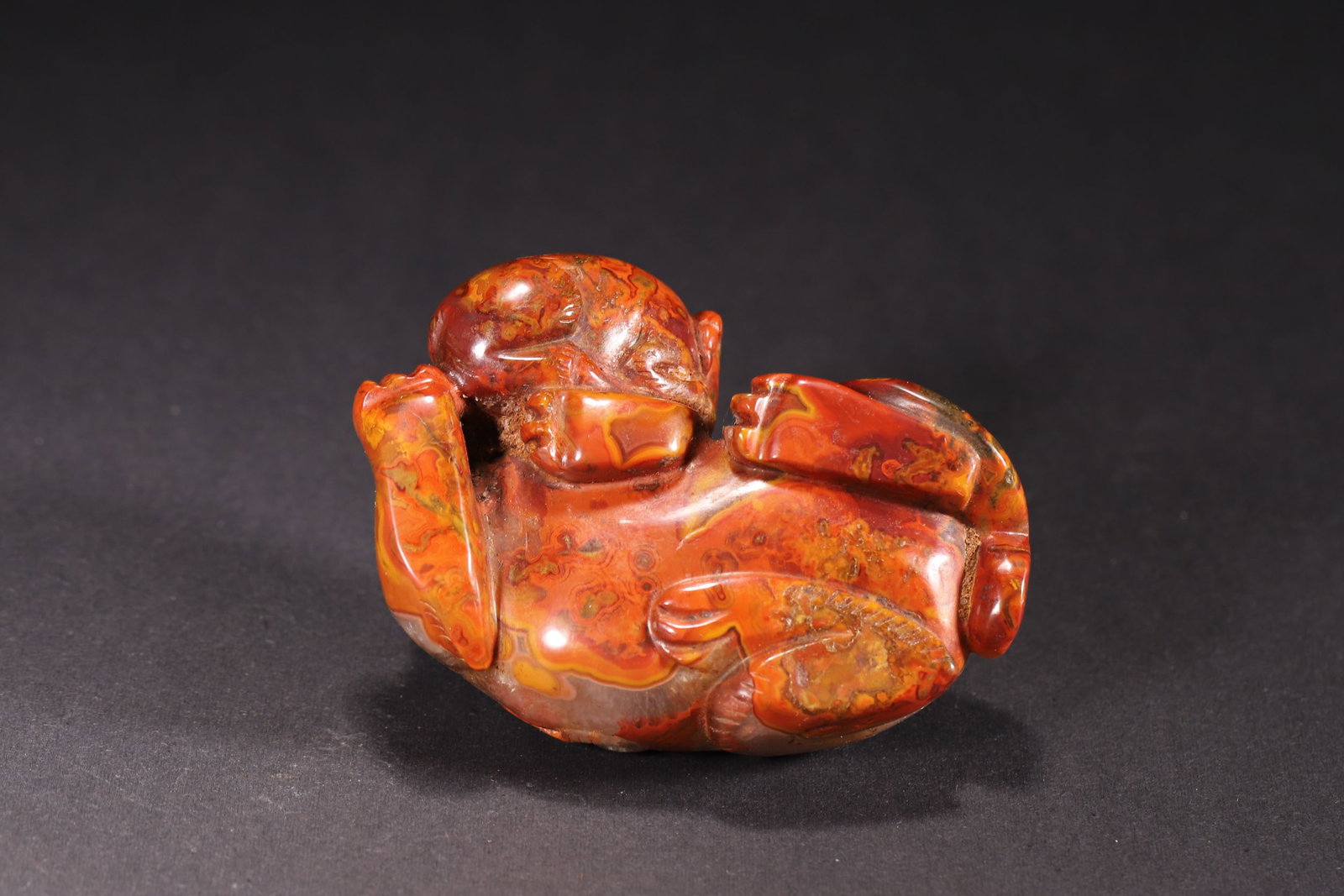 A Red Agate Pixiu Ornament (Han Dynasty) - 6