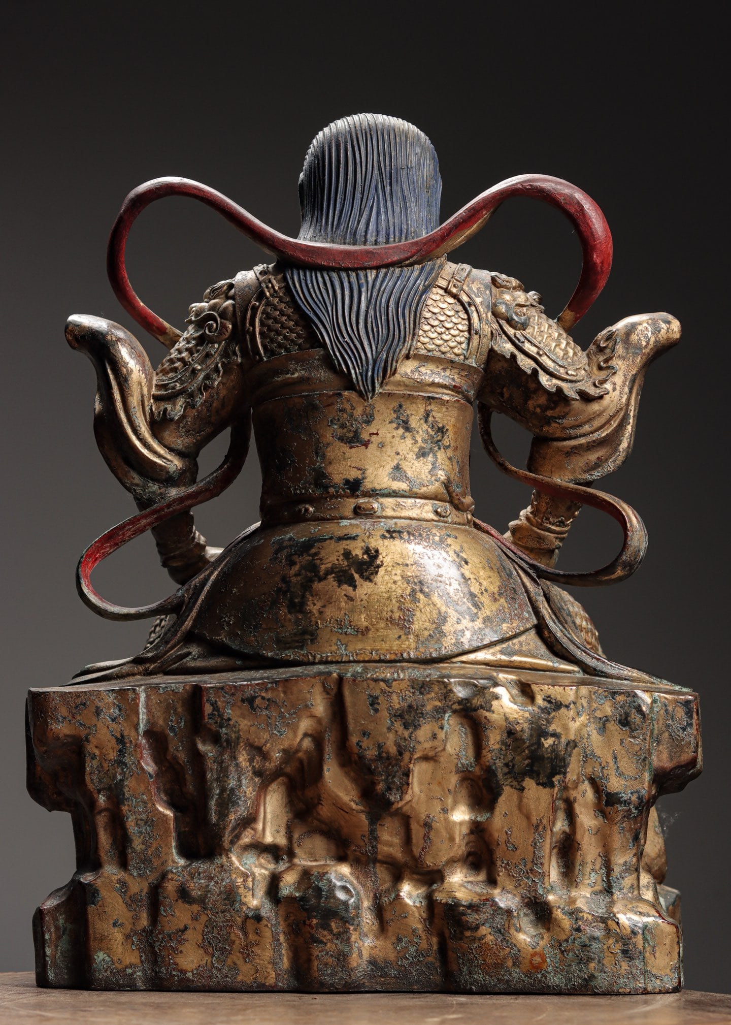 A Gilt Bronze Statue of Zhenwu Emperor, Qing Dynasty - 9
