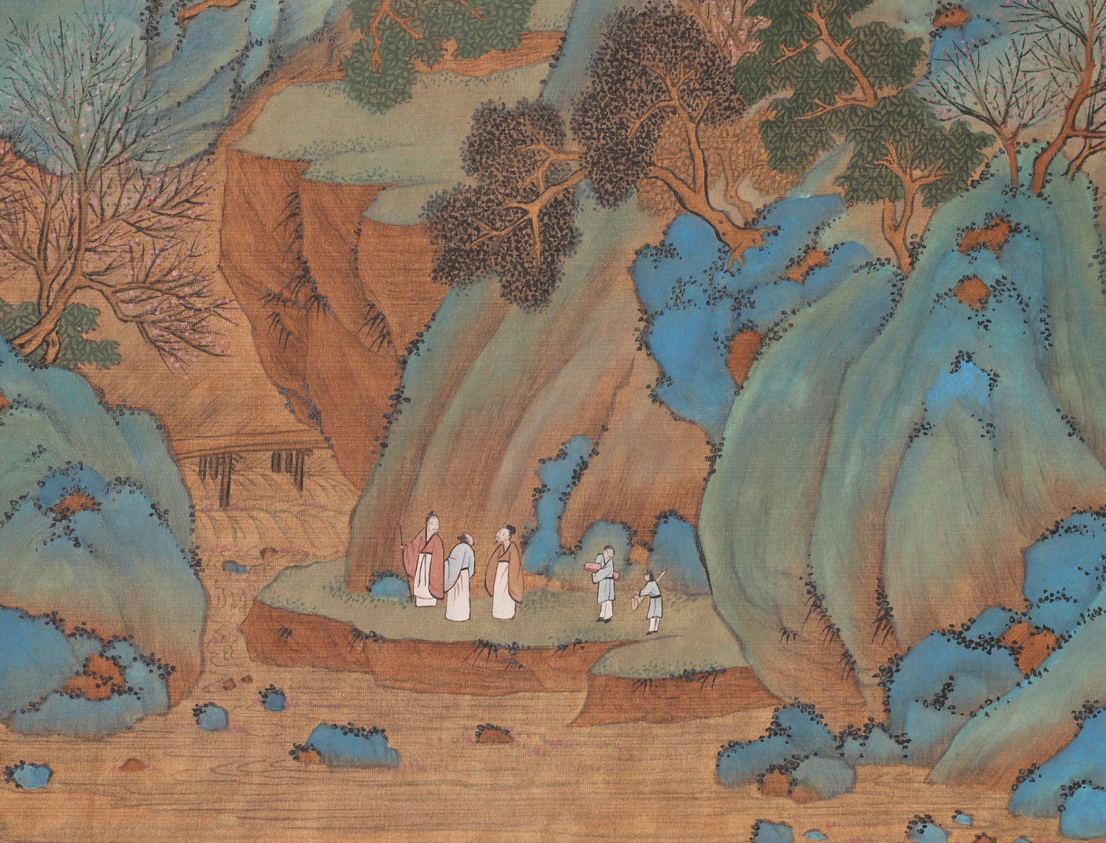 A Silk "Dongting Spring Poem" Combined Painting and Calligraphy Handscroll Attributed to Su Shi, - 5