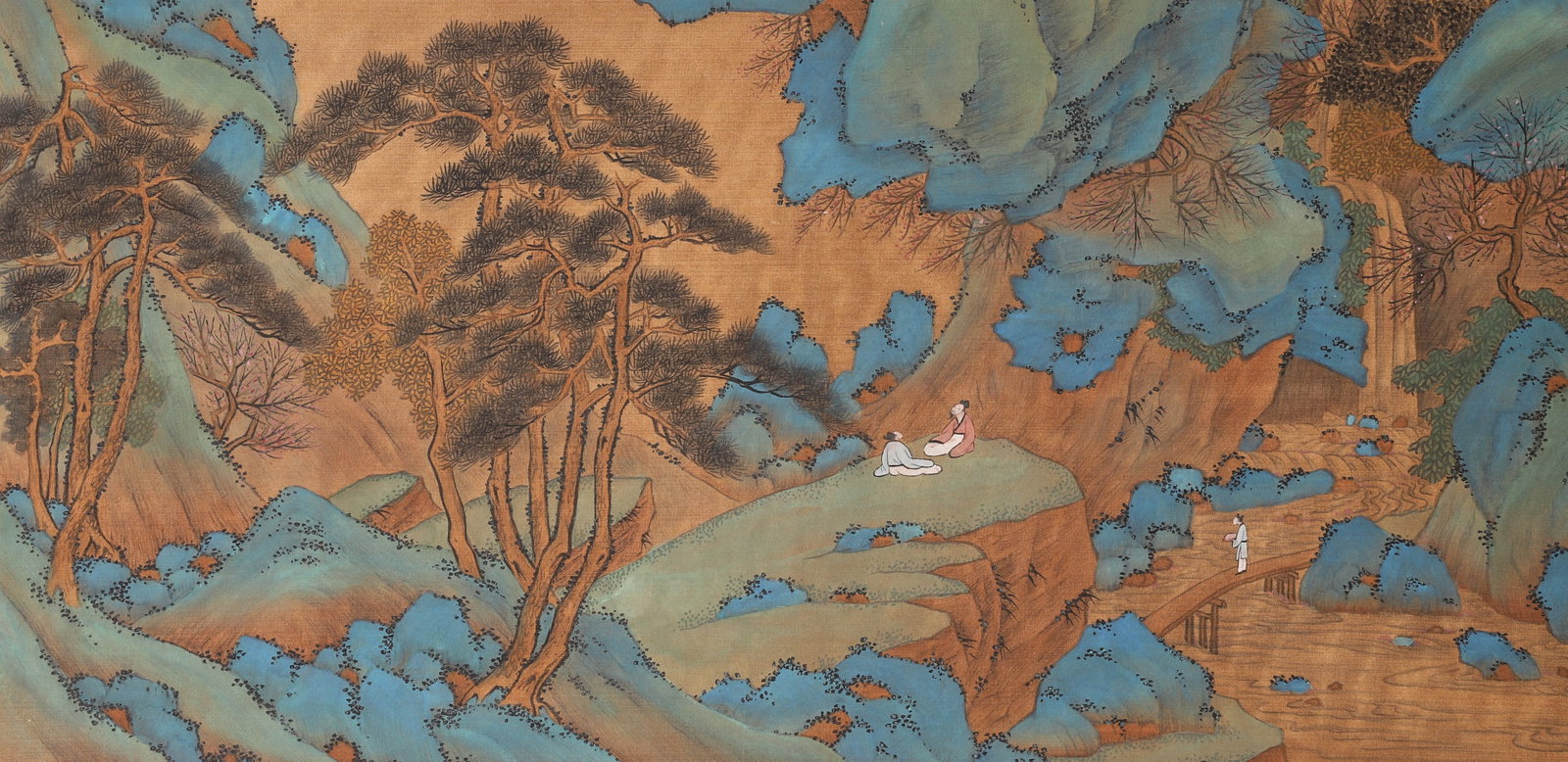 A Silk "Dongting Spring Poem" Combined Painting and Calligraphy Handscroll Attributed to Su Shi, - 7
