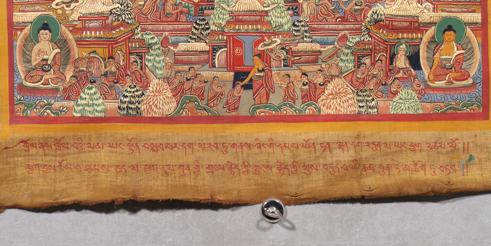 A Amitabha Pure Land Thangka - Qing Dynasty - 10