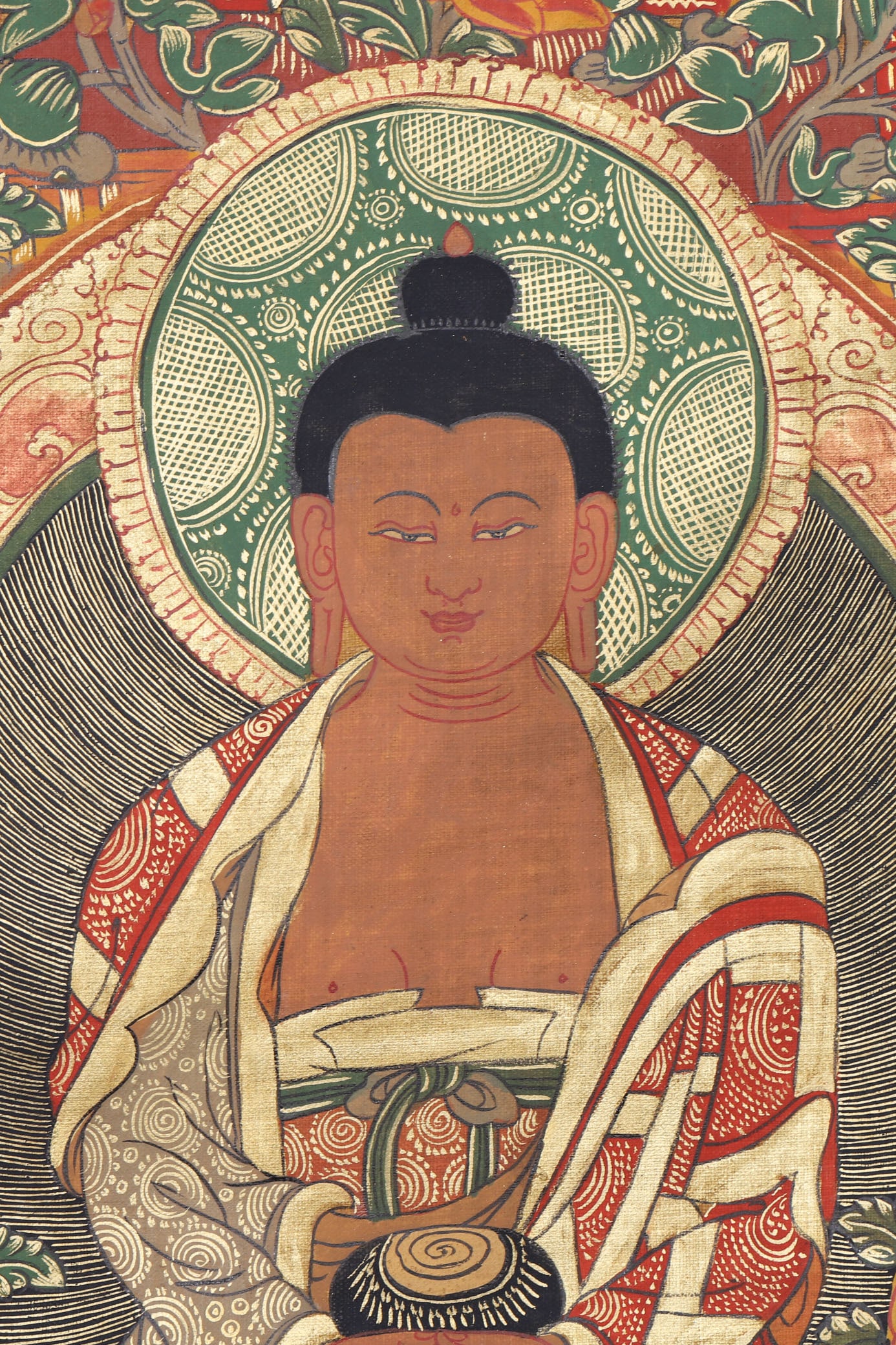 A Amitabha Pure Land Thangka - Qing Dynasty - 3