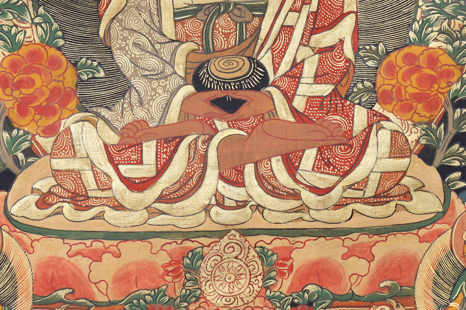 A Amitabha Pure Land Thangka - Qing Dynasty - 5