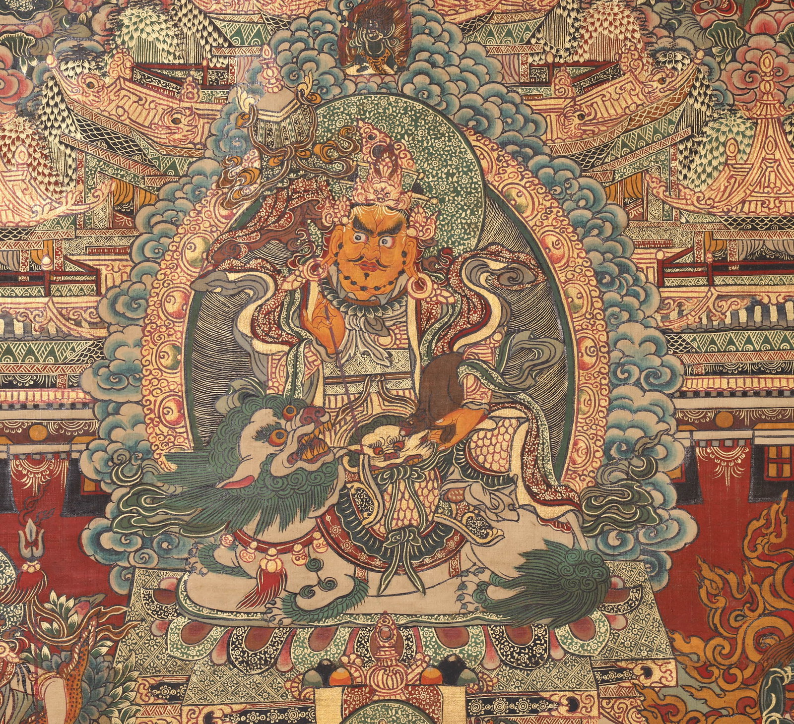 A Vaisravana Thangka, Qing Dynasty - 2