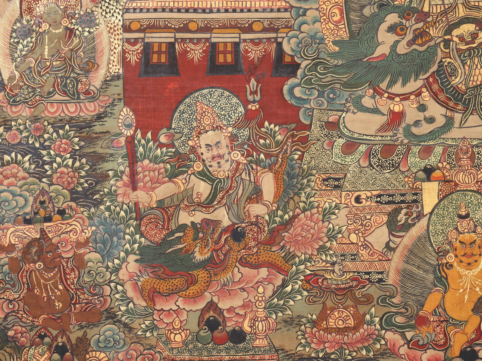 A Vaisravana Thangka, Qing Dynasty - 5