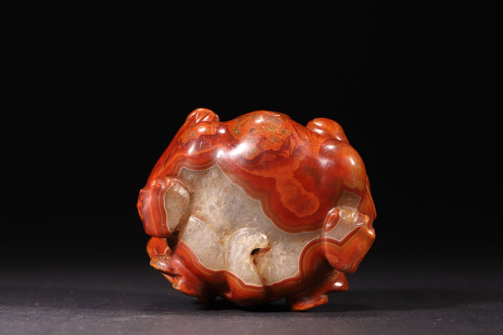 A Han Dynasty Red Agate Auspicious Beast Paperweight - 6