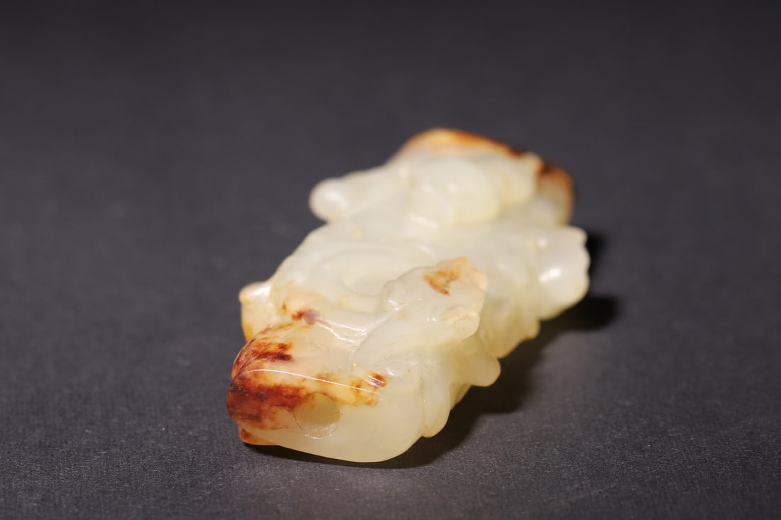 A Hetian Jade Lezi with High-Relief Chilong Pattern - Han Dynasty - 7