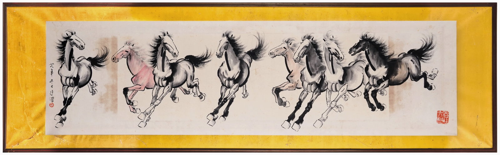 Xu Beihong - Eight Galloping Horses (1939, Republican Period, Chinese Ink on Paper) (1 of 8)