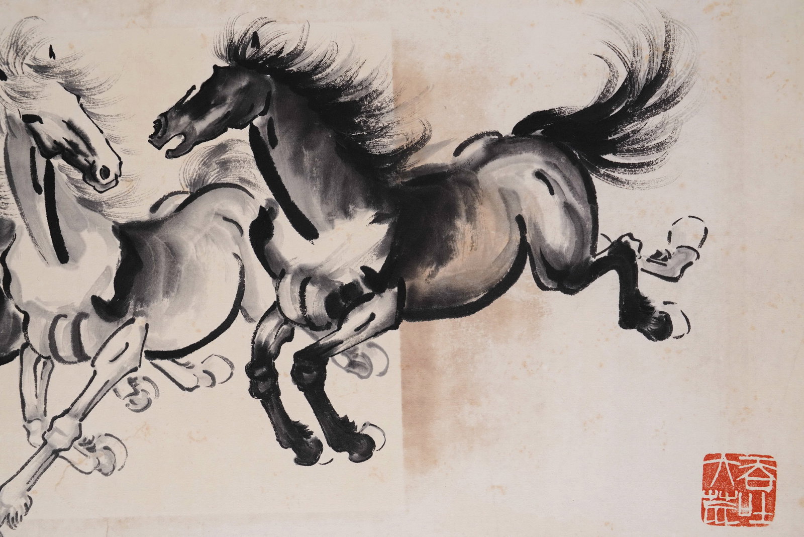 Xu Beihong - Eight Galloping Horses (1939, Republican Period, Chinese Ink on Paper) - 2