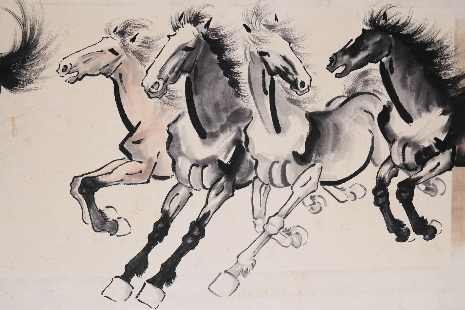 Xu Beihong - Eight Galloping Horses (1939, Republican Period, Chinese Ink on Paper) - 3