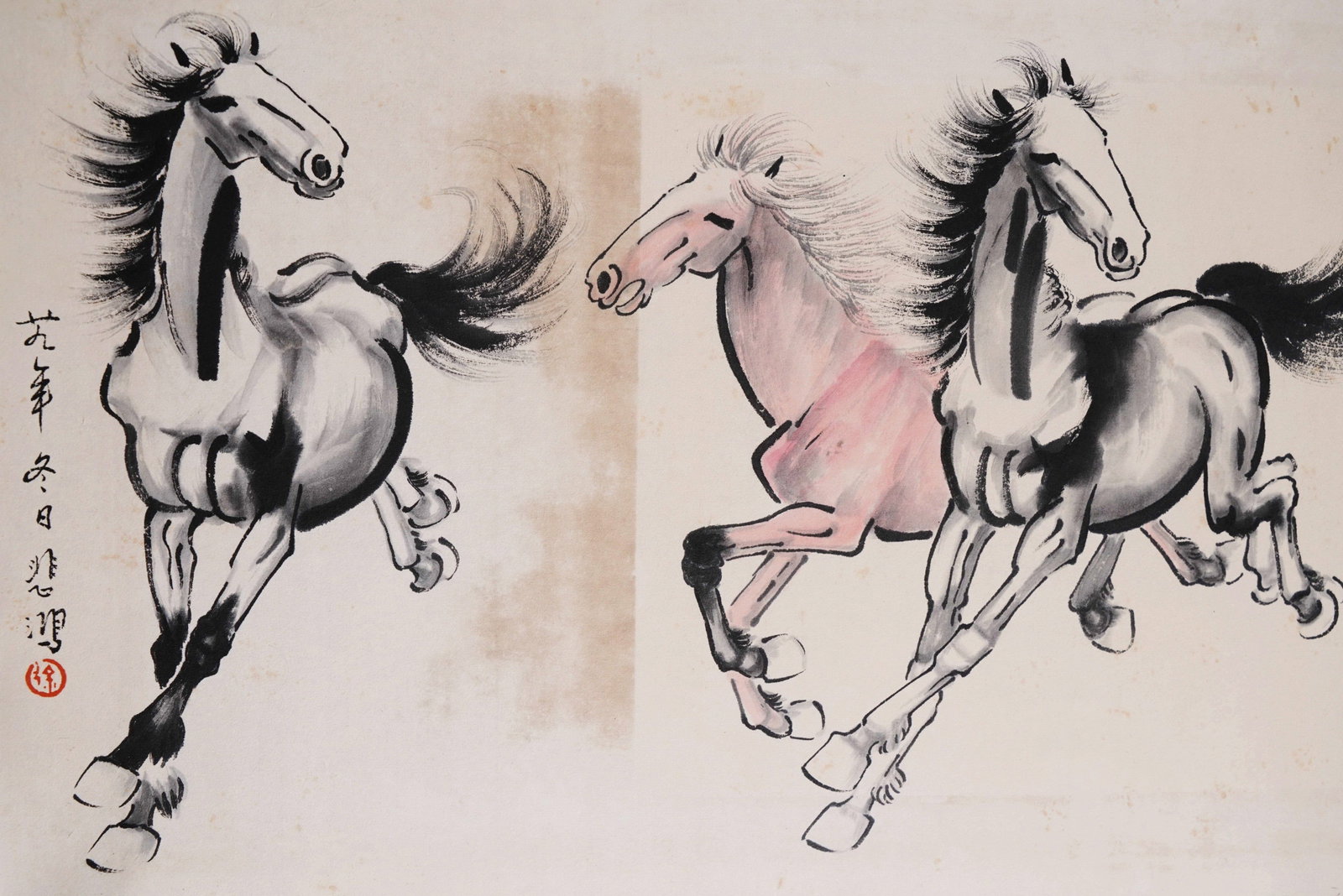 Xu Beihong - Eight Galloping Horses (1939, Republican Period, Chinese Ink on Paper) - 6