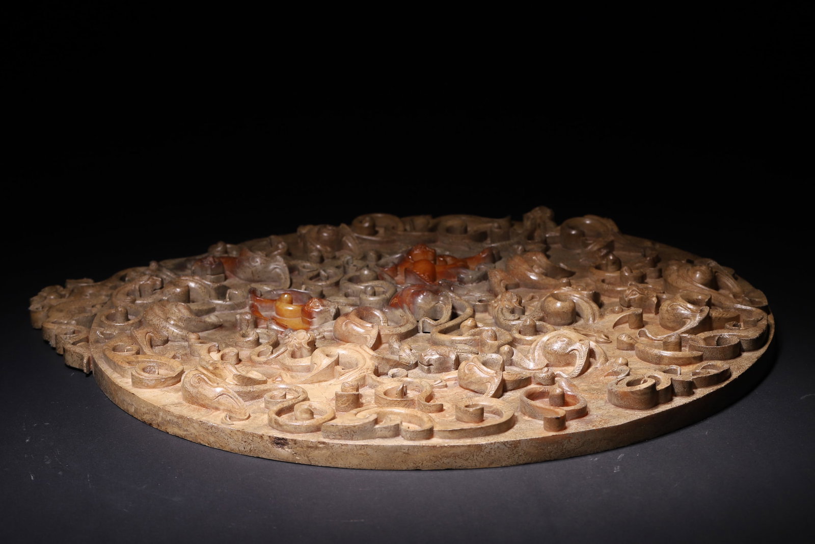 A High Ancient Jade Outlined Bi Disc with Nine Dragons Pattern, Han Dynasty - 9