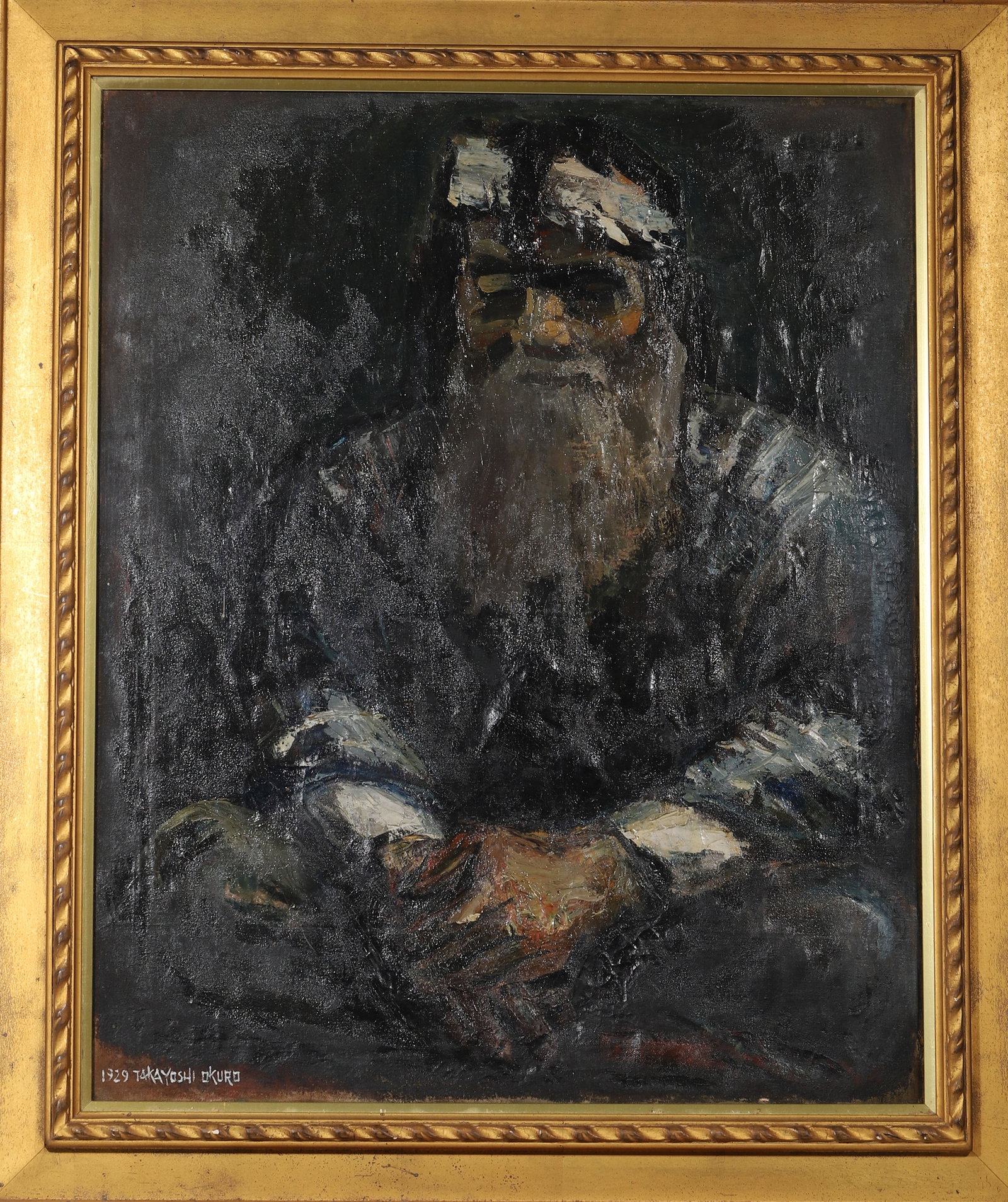 Takayoshi Okuro (1900?C1988),Japanese,Oil on canvas,Attributed to: Frame 96.5x81.3cm, Sight Size 66x82cm (Frame 37.99"x32.01", Sight Size 25.98"x32.28")