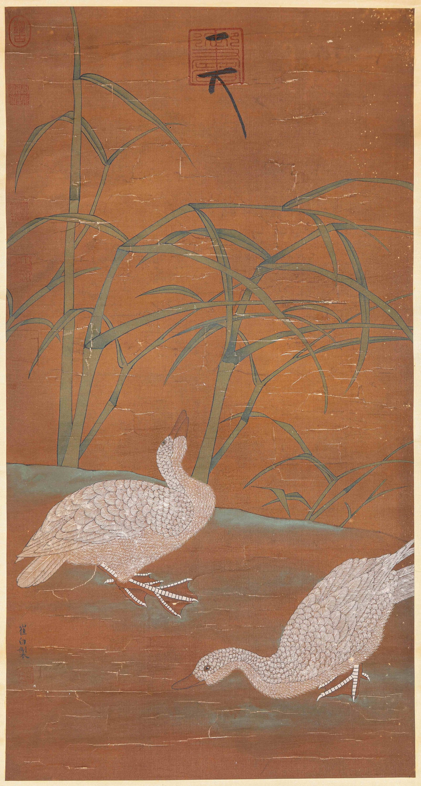 Cui Bai (act. 11th century), attributed to, Flower-and-Bird: Dimensions: Width: 40.0 cm (15.75 in) x Height: 75.0 cm (29.53 in). All measurements are approximate.