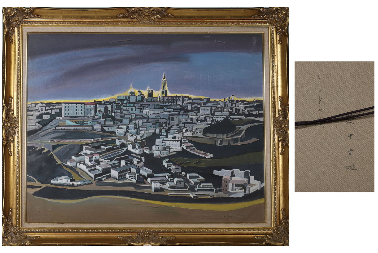 Yukio Haginaka ,Japanese,Oil on canvas,Attributed to: Frame 121x102cm, Sight Size 99x78cm (Frame 47.64"x40.16", Sight Size 38.98"x30.71")