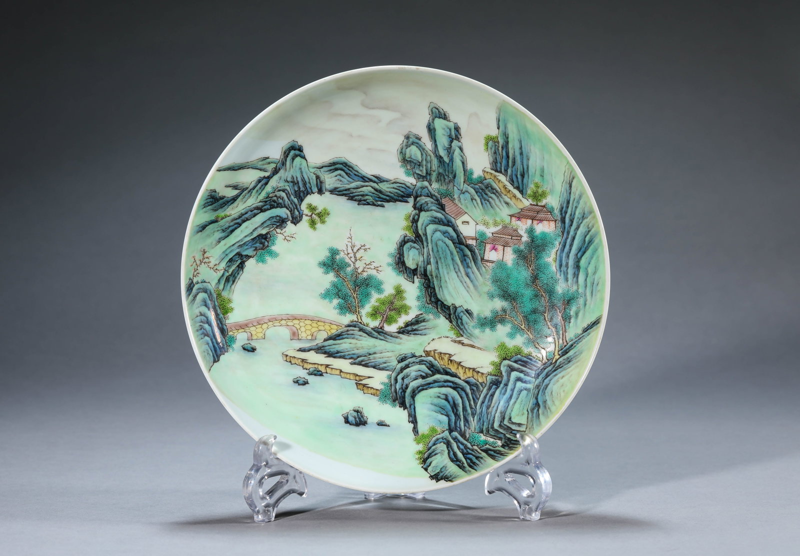 A Famille-Rose 'Landscape' Dish (1 of 10)