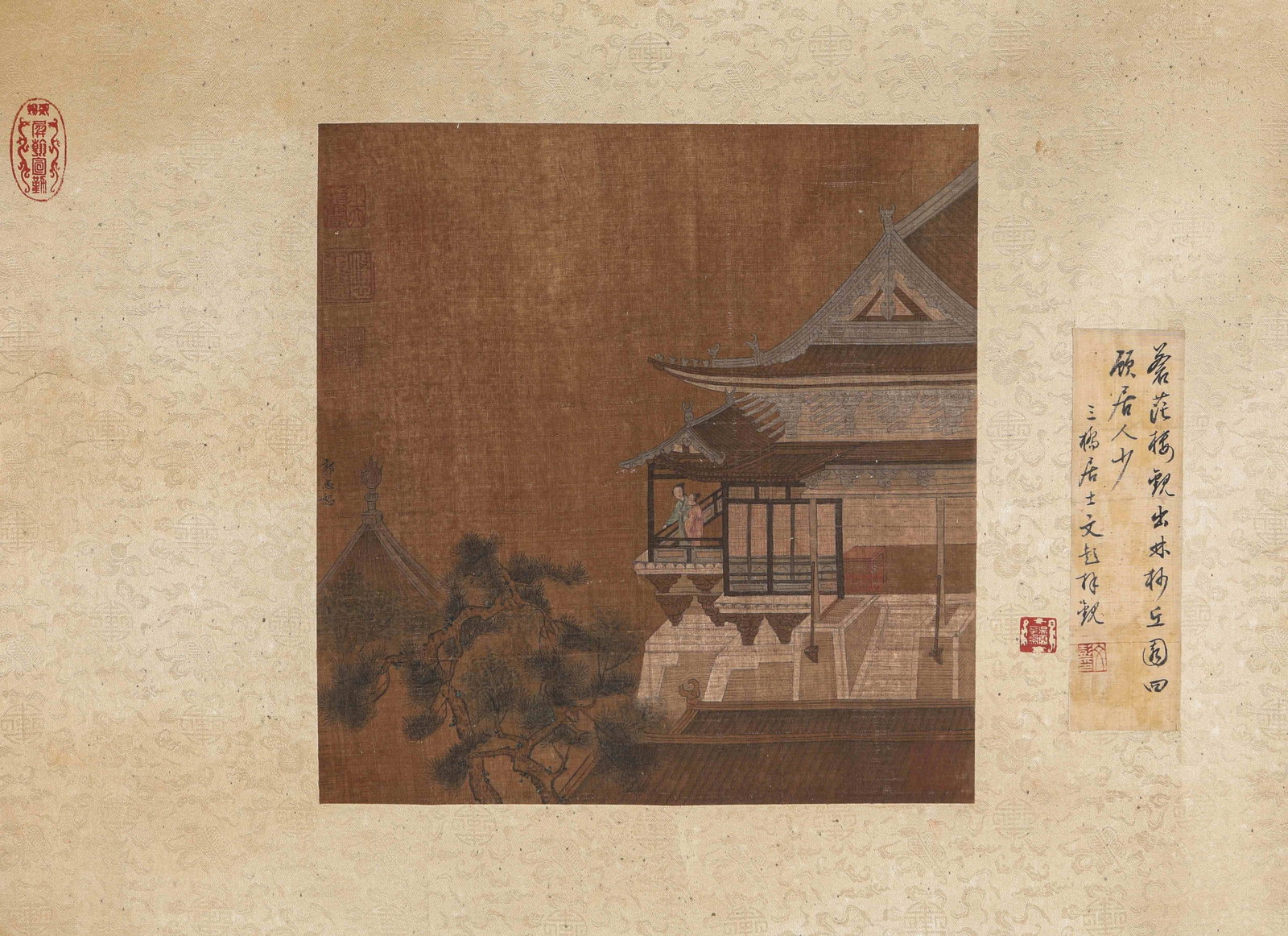 Guo Zhongshu (act. 10th century), attributed to, Figure Narrative: Dimensions: Width: 32.5 cm (12.80 in) x Height: 33.5 cm (13.19 in). All measurements are approximate.
