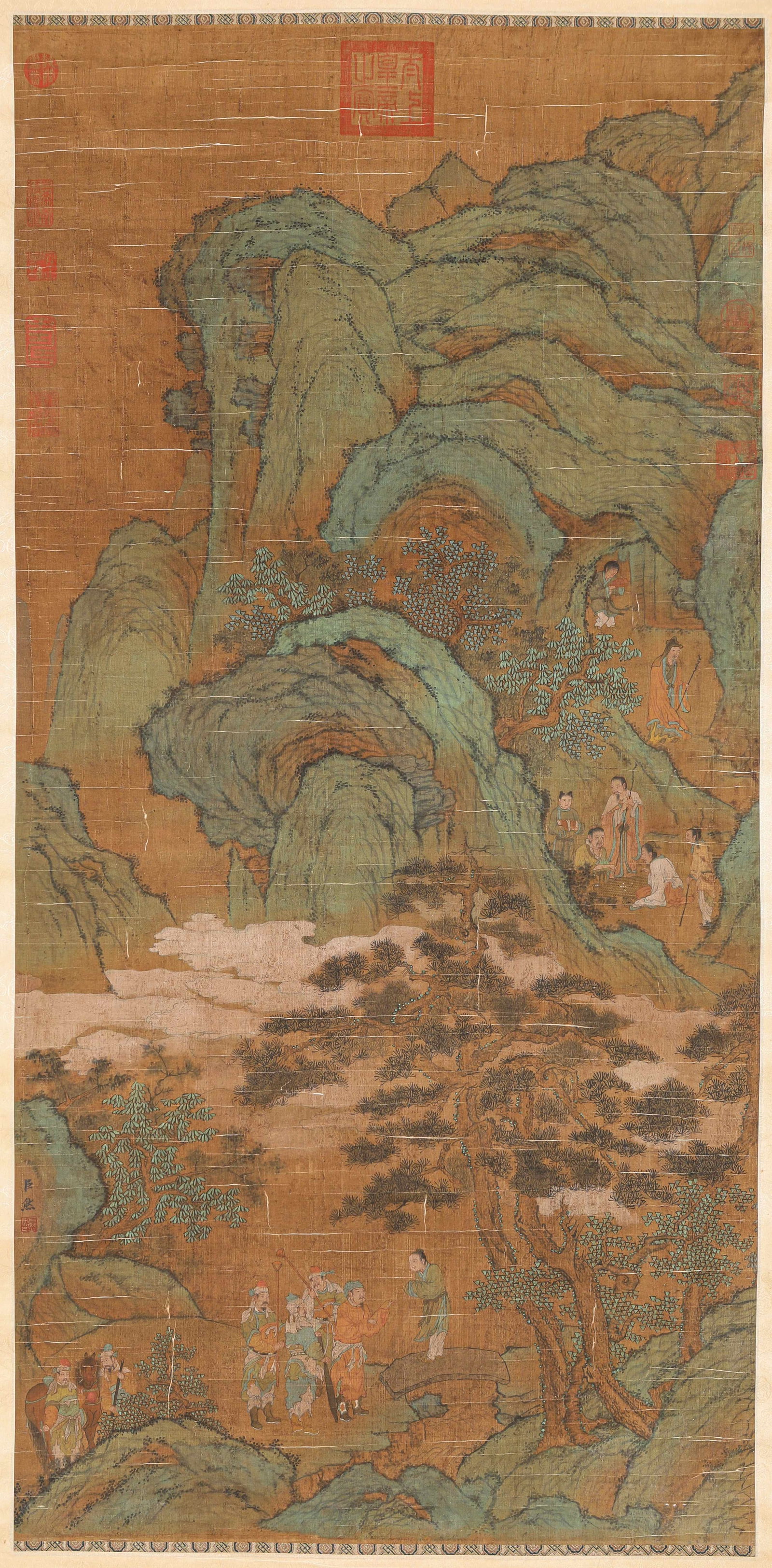 Juran (act. 10th century), attributed to, Landscape: Dimensions: Width: 62.0 cm (24.41 in) x Height: 126.0 cm (49.61 in). All measurements are approximate.