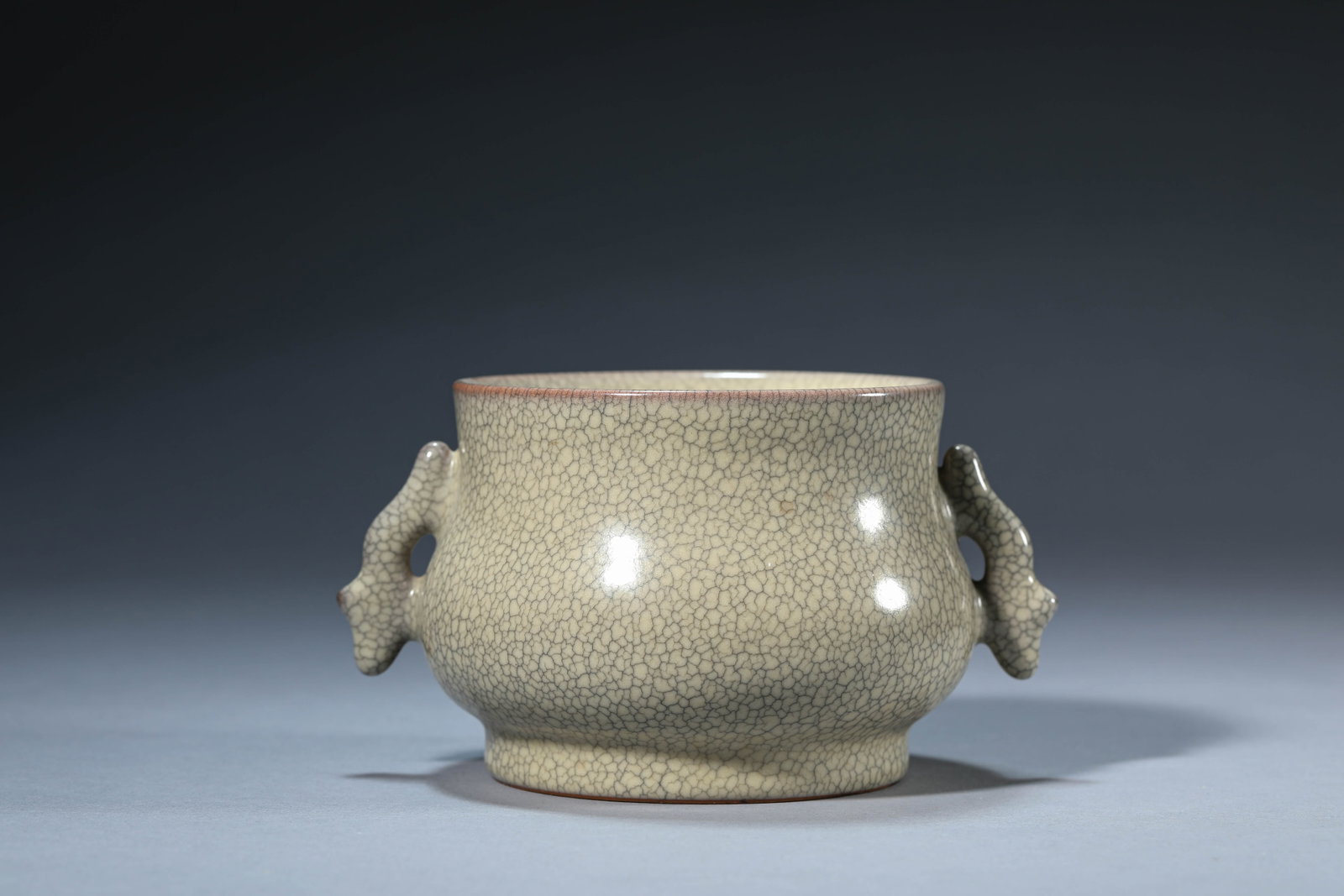A Ge-Type 'Fish-Dragon Handles' Censer (1 of 6)