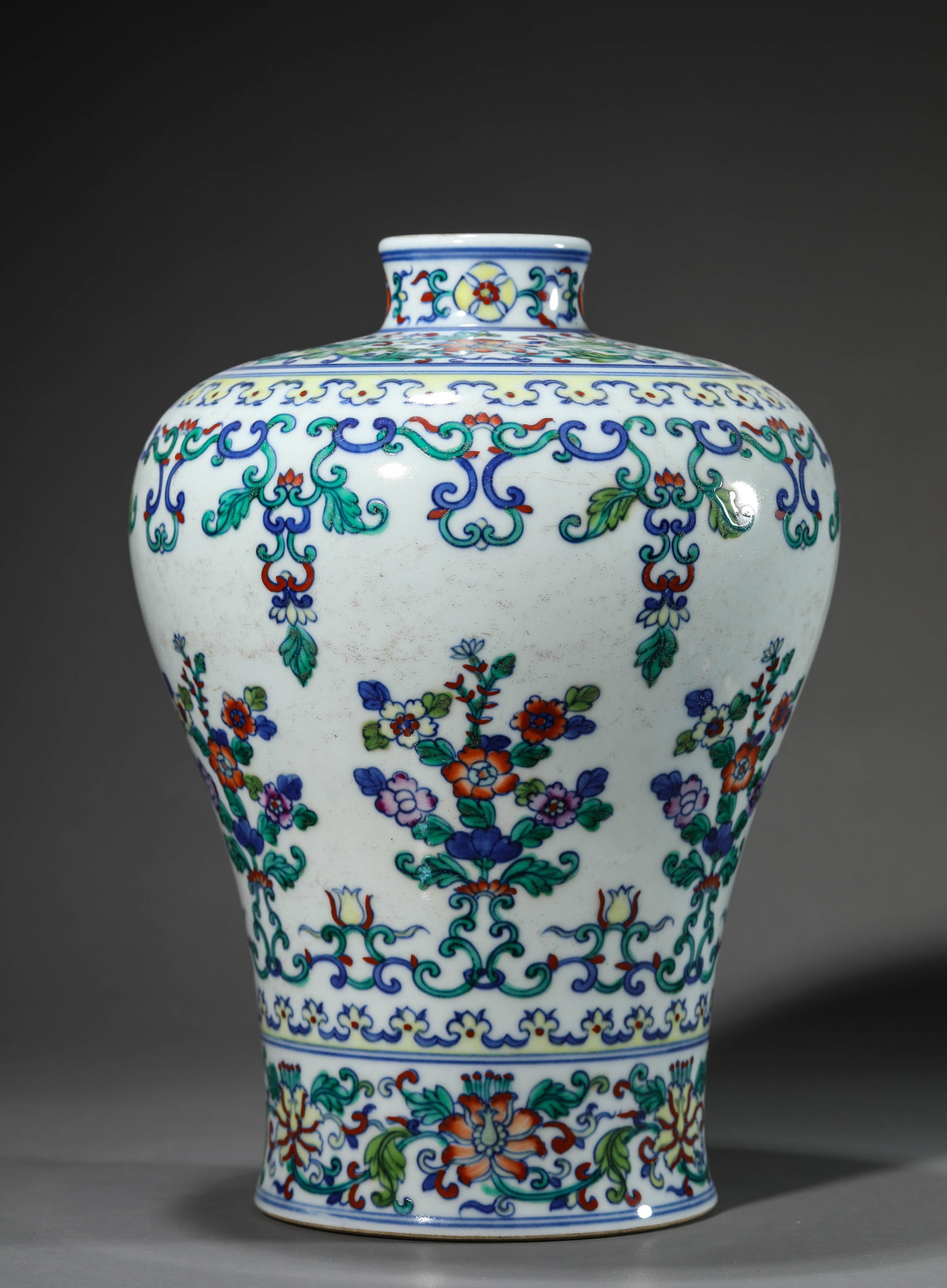 A Doucai 'Interlocking Florals' Meiping (1 of 7)