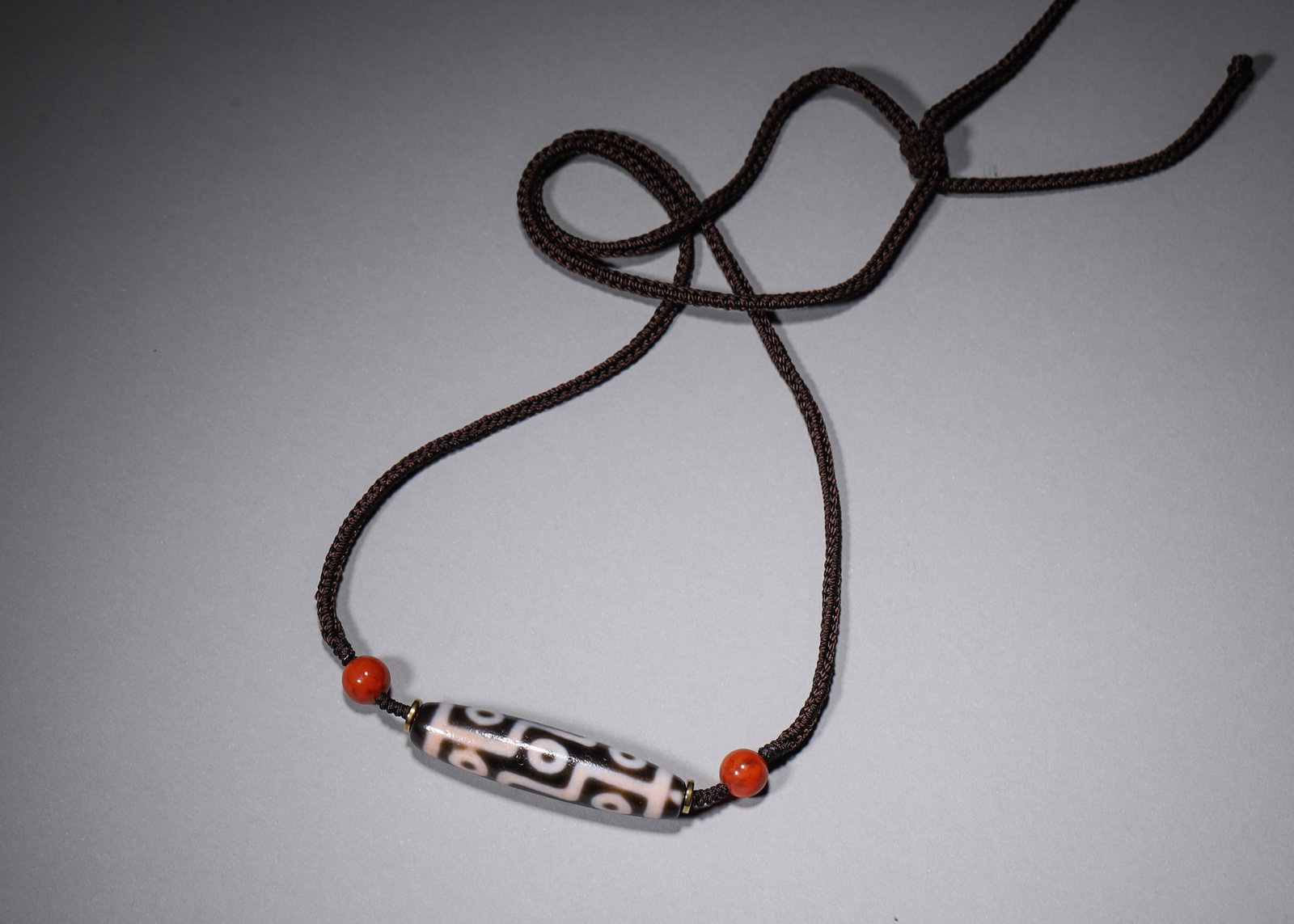 An Ancient Pure Nine-Eye Dzi Bead Pendant of Tubo Period (1 of 7)