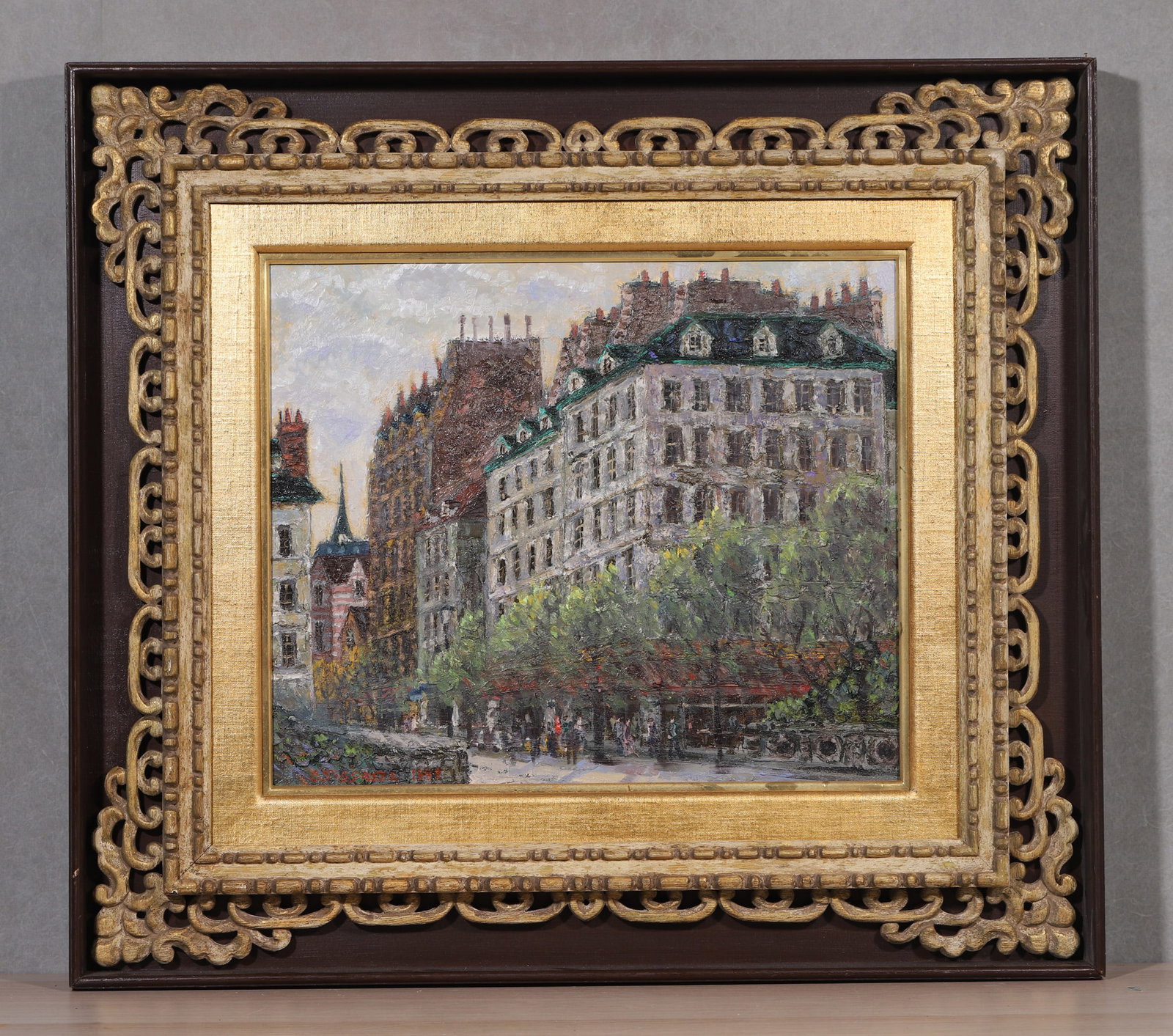 Camille Pissarro,French,(1830-1903),Attributed to,Oil on canvas, original period frame: L73cm (28.74 in)W65cm (25.59 in) L45cm (17.72 in)W37cm (14.57 in)The work retains original canvas and period frame with natural signs of age. The painting surface is clean and stable, without visible 