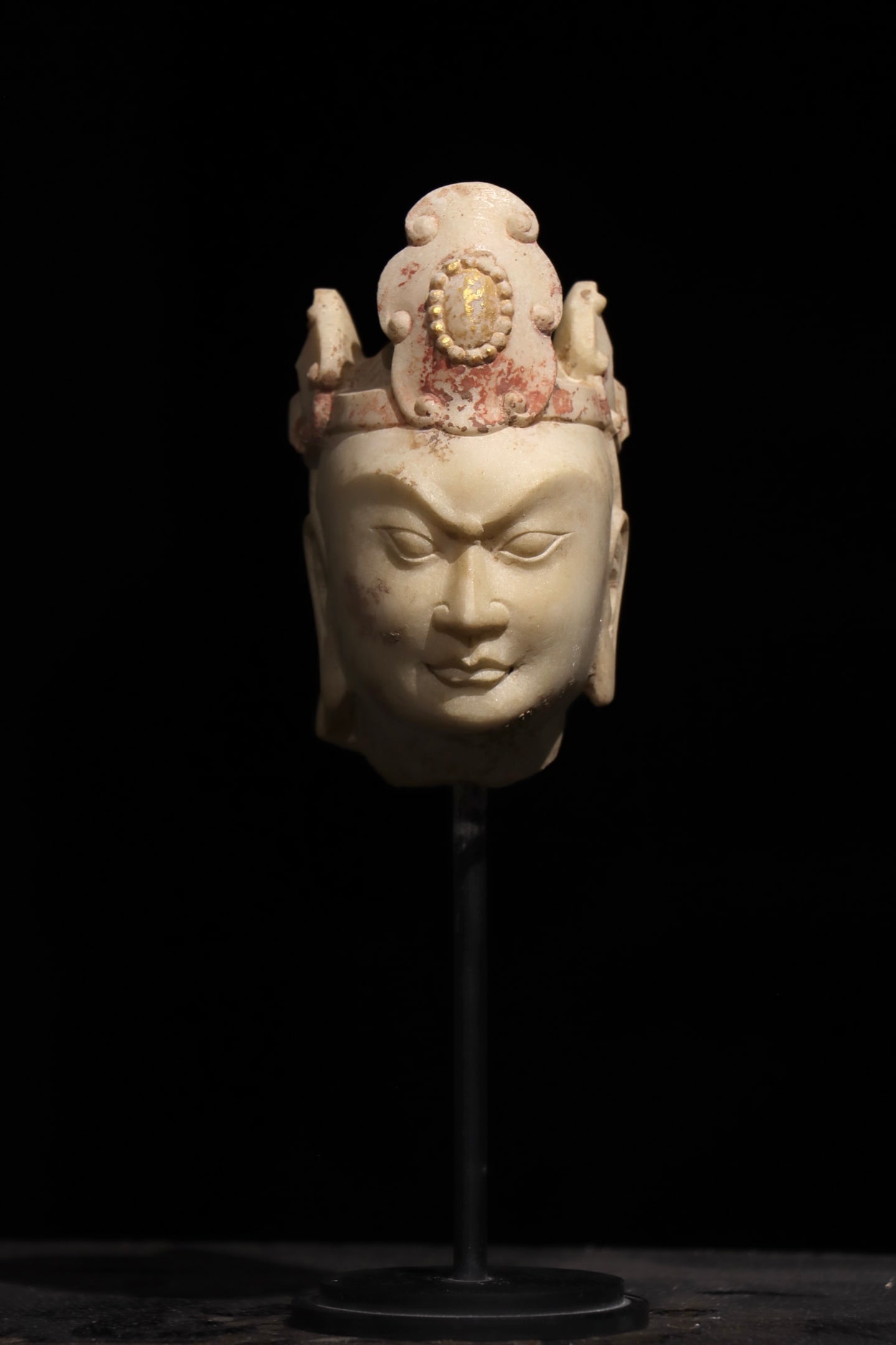 WHITE MARBLE STRONGMAN'S HEAD FROM THE NORTHERN WEI DYNASTY (1 of 7)