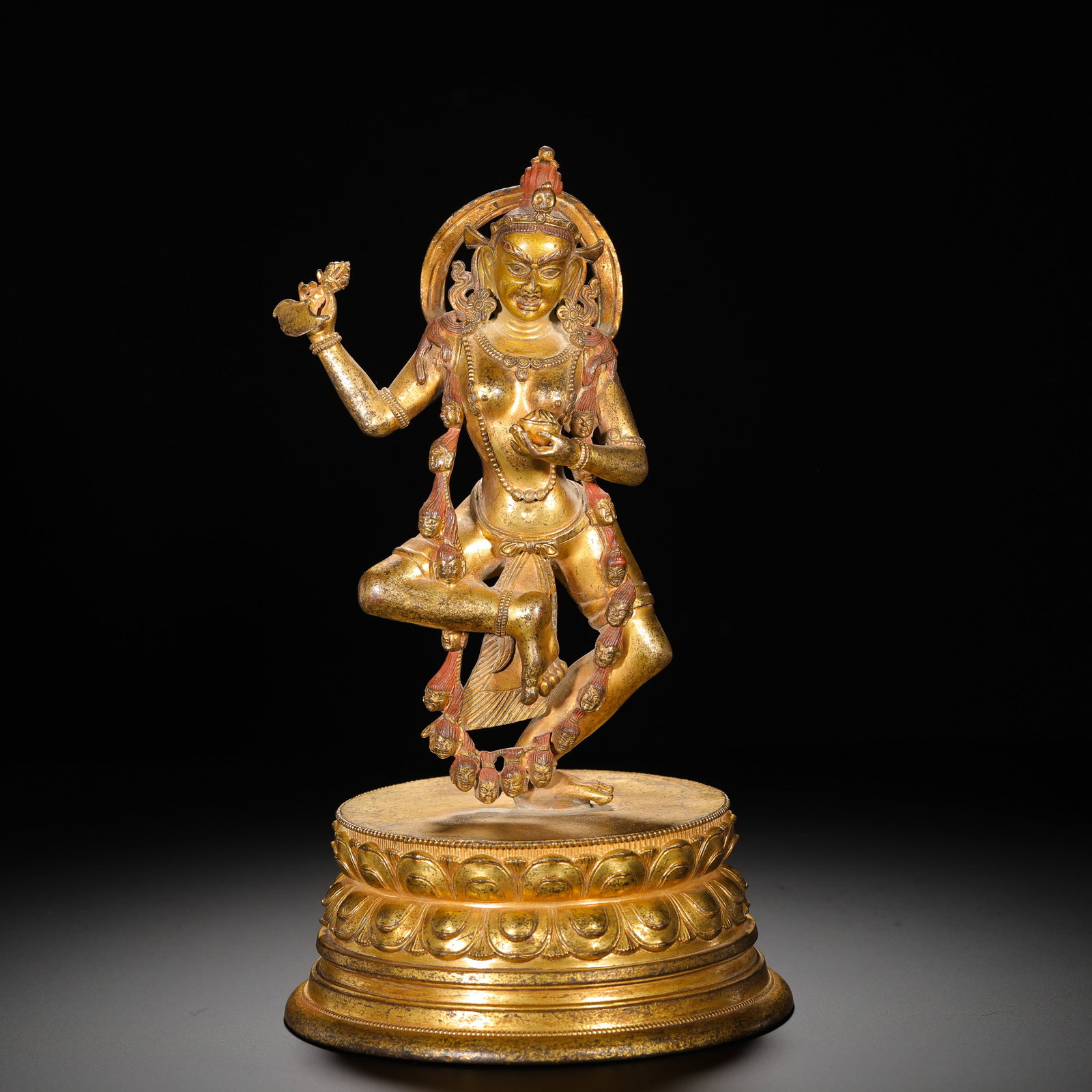BRONZE GILDED VAJRA MOTHER STATUE FROM THE QING DYNASTY (1 of 13)