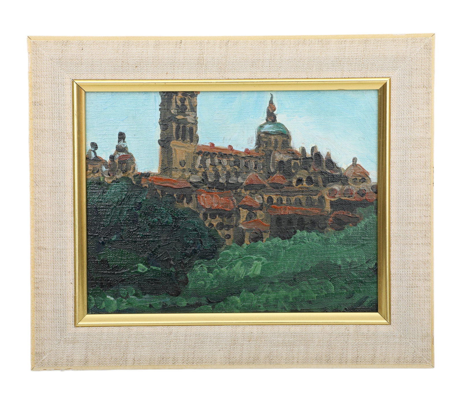 OIL ON CANVAS: Height:32cm(12.60in) Width:23cm(9.06in);Height:38cm(14.96in) Width:78cm(30.71in)