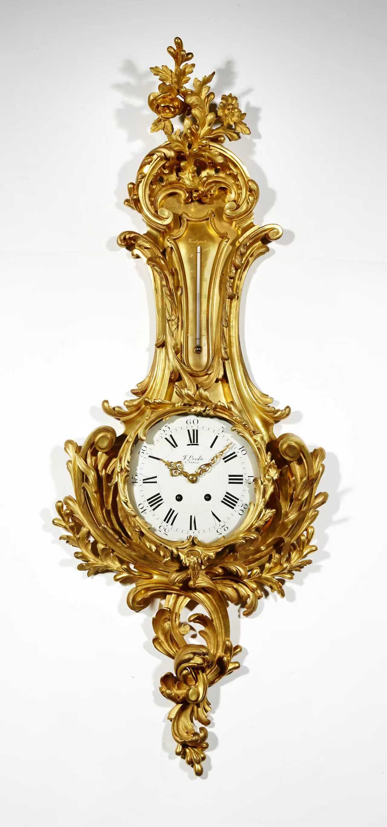 AN EXCEPTIONALLY FINE FRENCH ROCOCO-STYLE GILT-BRONZE MANTEL CLOCK,FRANCOIS LINKE,PARIS, EARLY 20TH (1 of 16)