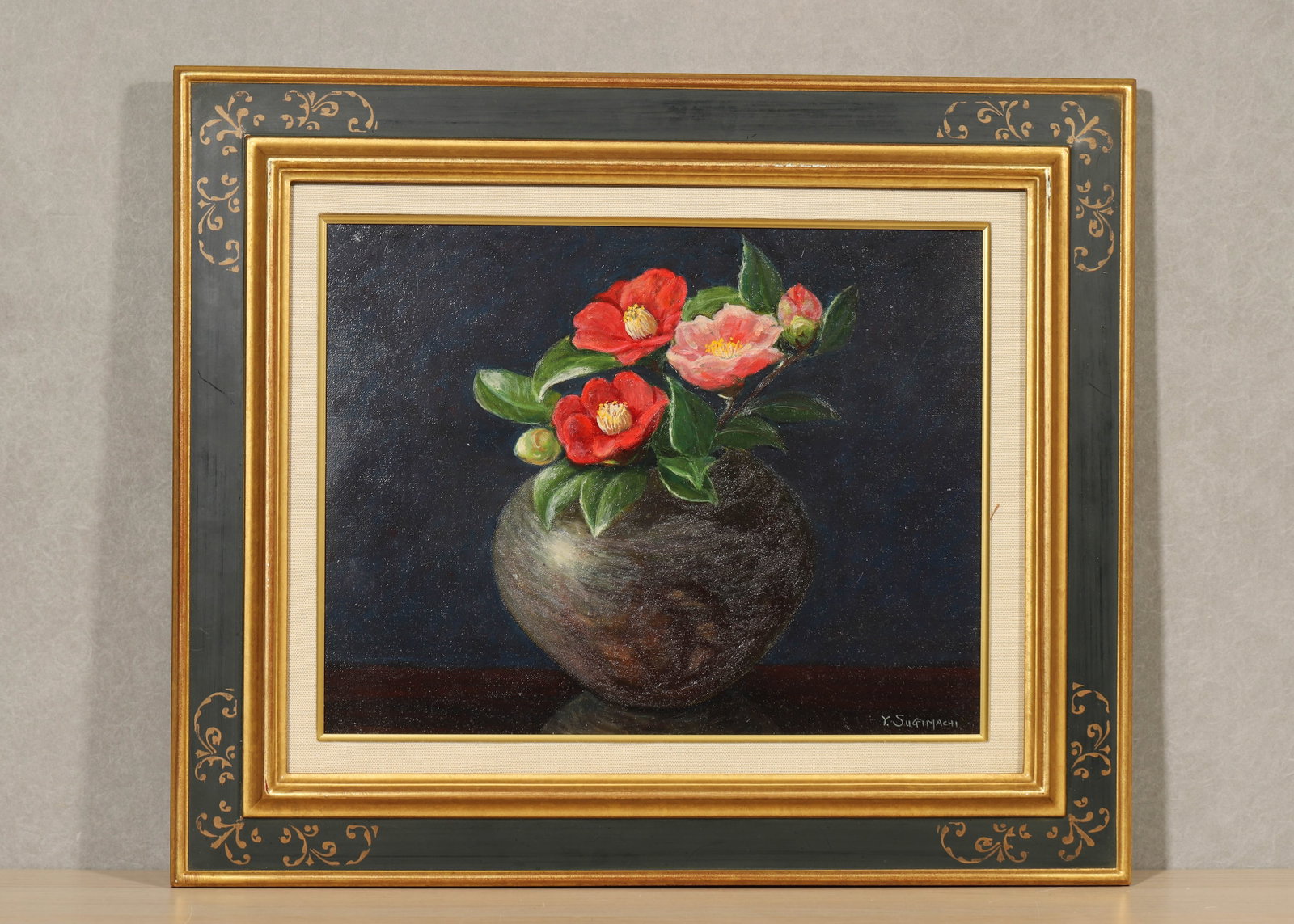 ORIGINAL WORK BY Y. SUGIMACHI, OIL ON CANVAS,ATTRIBUTED TO: Length58.0Cm (22.83")Width49.0Cm (19.29") Length40.0Cm (15.75")Width31.0Cm (12.2"),The work retains original canvas and period frame with natural signs of age. The painting surface is clean and stable