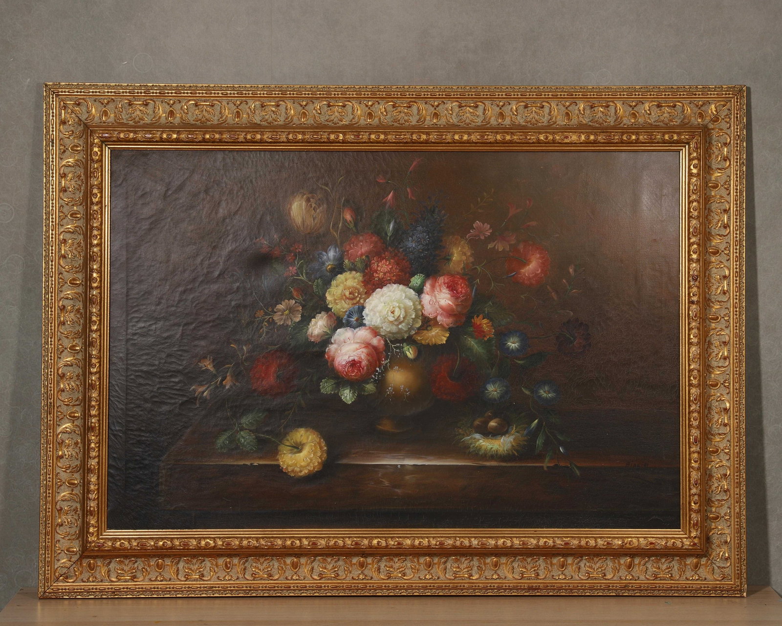 BIAGINI ,OLIO SU TELA,20TH CENTURY, OIL ON CANVAS,ATTRIBUTED TO: Frame 110x80cm, Sight Size 89x59cm (Frame 43.31"x31.50", Sight Size 35.04"x23.23"),The work retains original canvas and period frame with natural signs of age. The painting surface is clean and stable