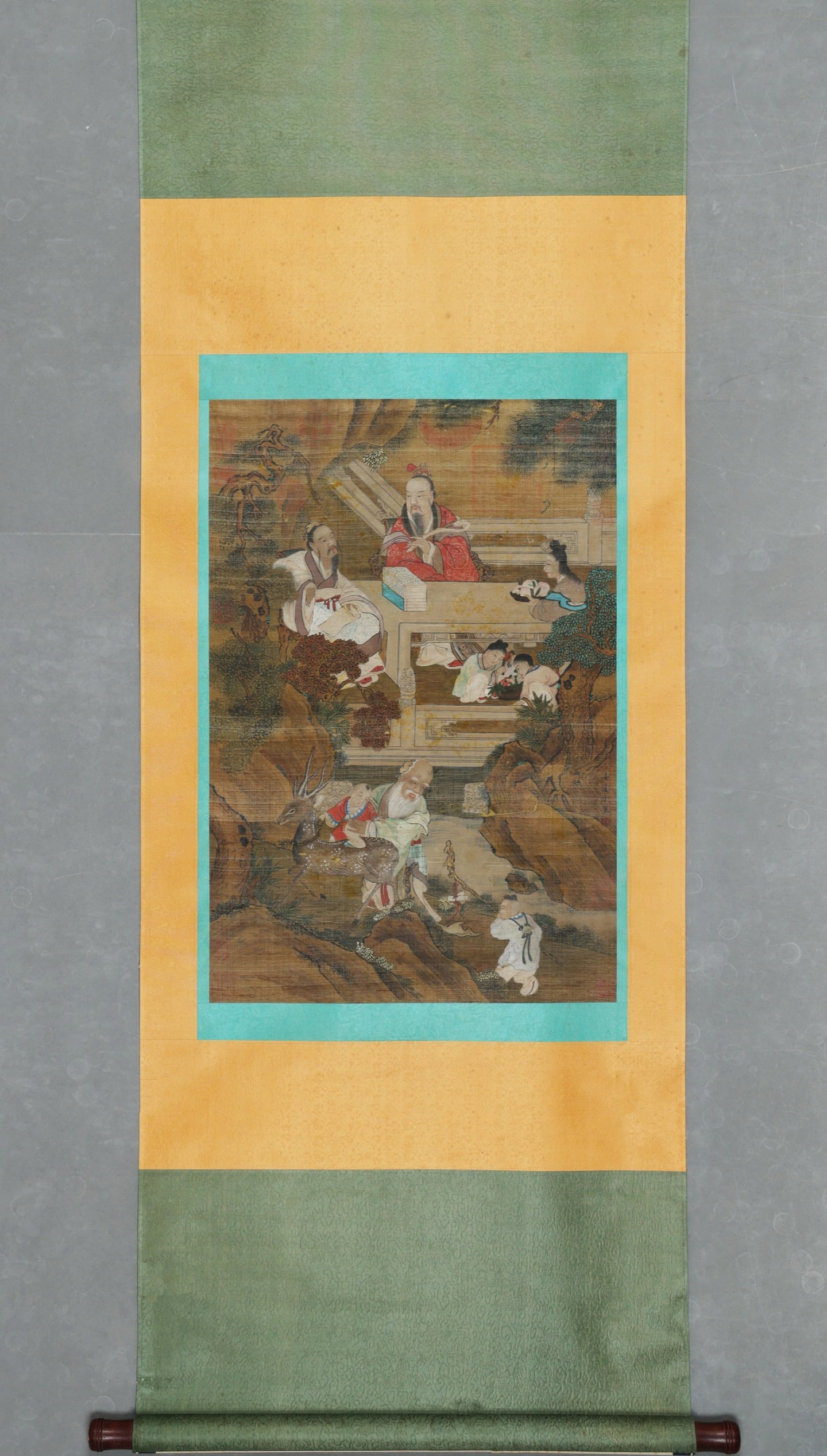 WU DAOZI, GATHERING OF IMMORTALS, HANGING SCROLL (TANG DYNASTY, 618-907 AD) (1 of 8)