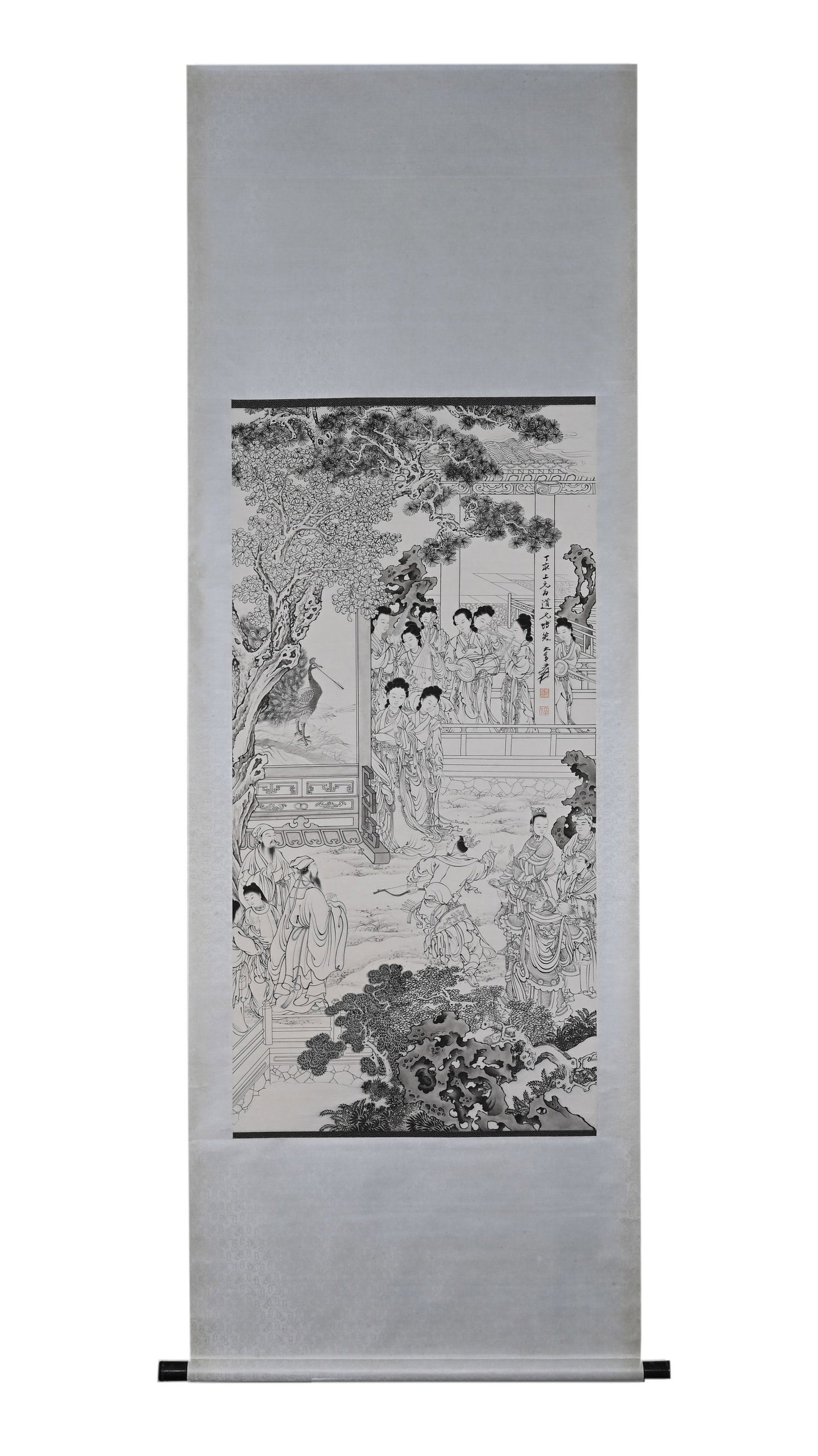 FIGURES GATHERING IN FINE LINE DRAWING, ZHANG DAQIAN, DATED DINGHAI YEAR (1 of 9)