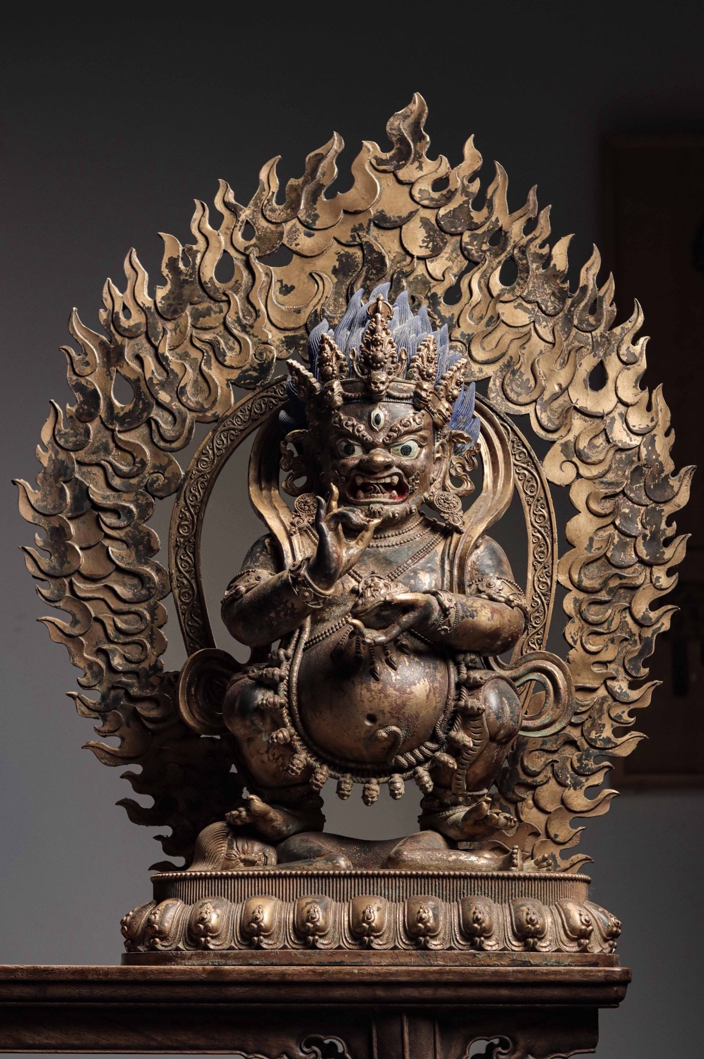 GILT BRONZE TWO-ARMED MAHAKALA, TIBET, QING DYNASTY, 1644?C1912 AD (1 of 10)